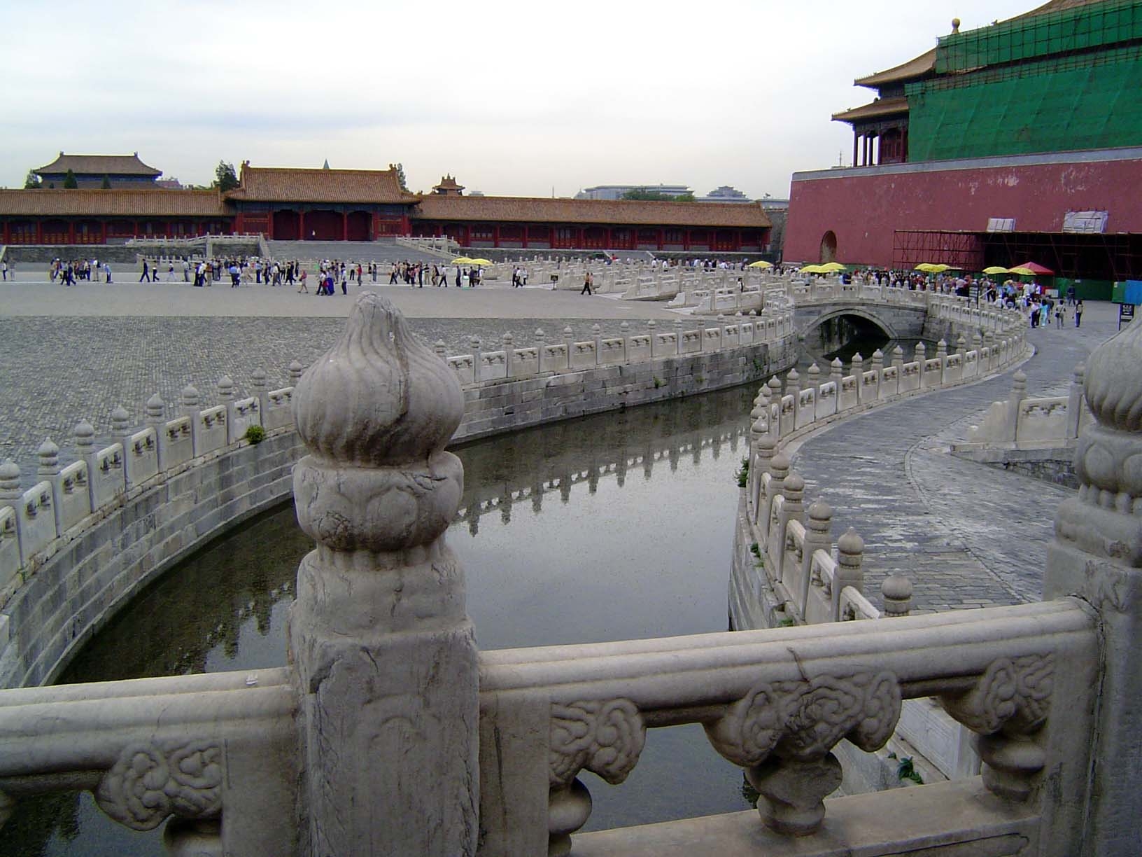 The Golden Water River crosses the Forbidden City from northwest to southeast. Intended less as an amenity than as a source of water in case