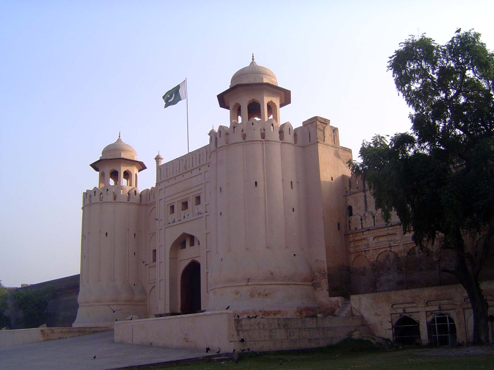 The Alamgiri Gate was built by Akbar in the 1560s, and hundreds of visitors—the great majority Pakistani—pass through it each day to look at