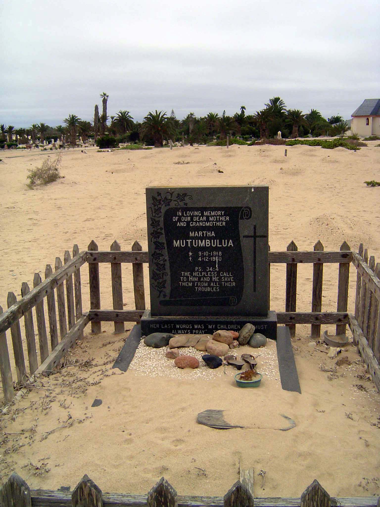 One of the better-maintained indigenous graves.