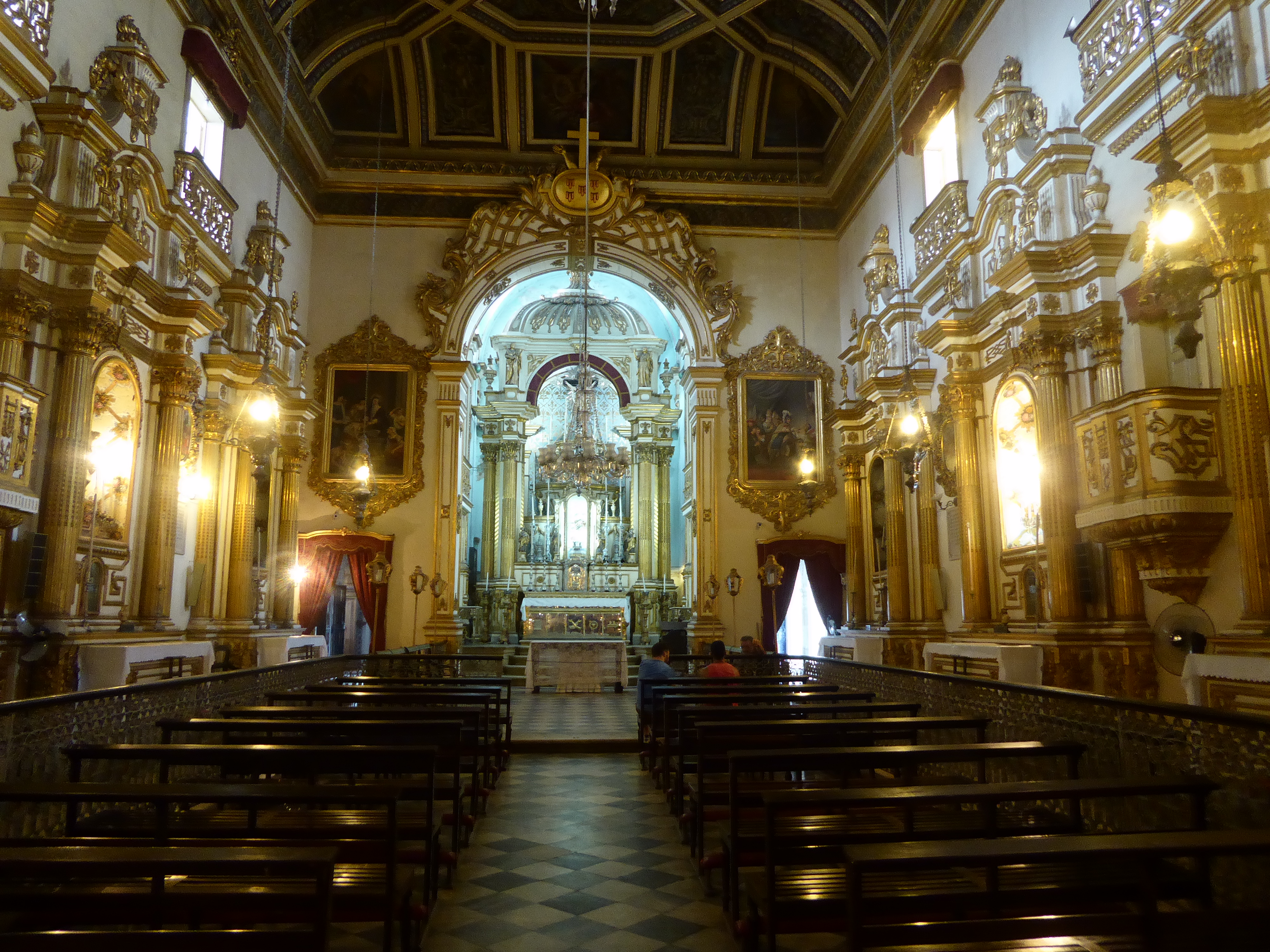 Adjoining the church is another church, this one built by the secular or so-called Third Order of Franciscans. It's not as golden as the chu