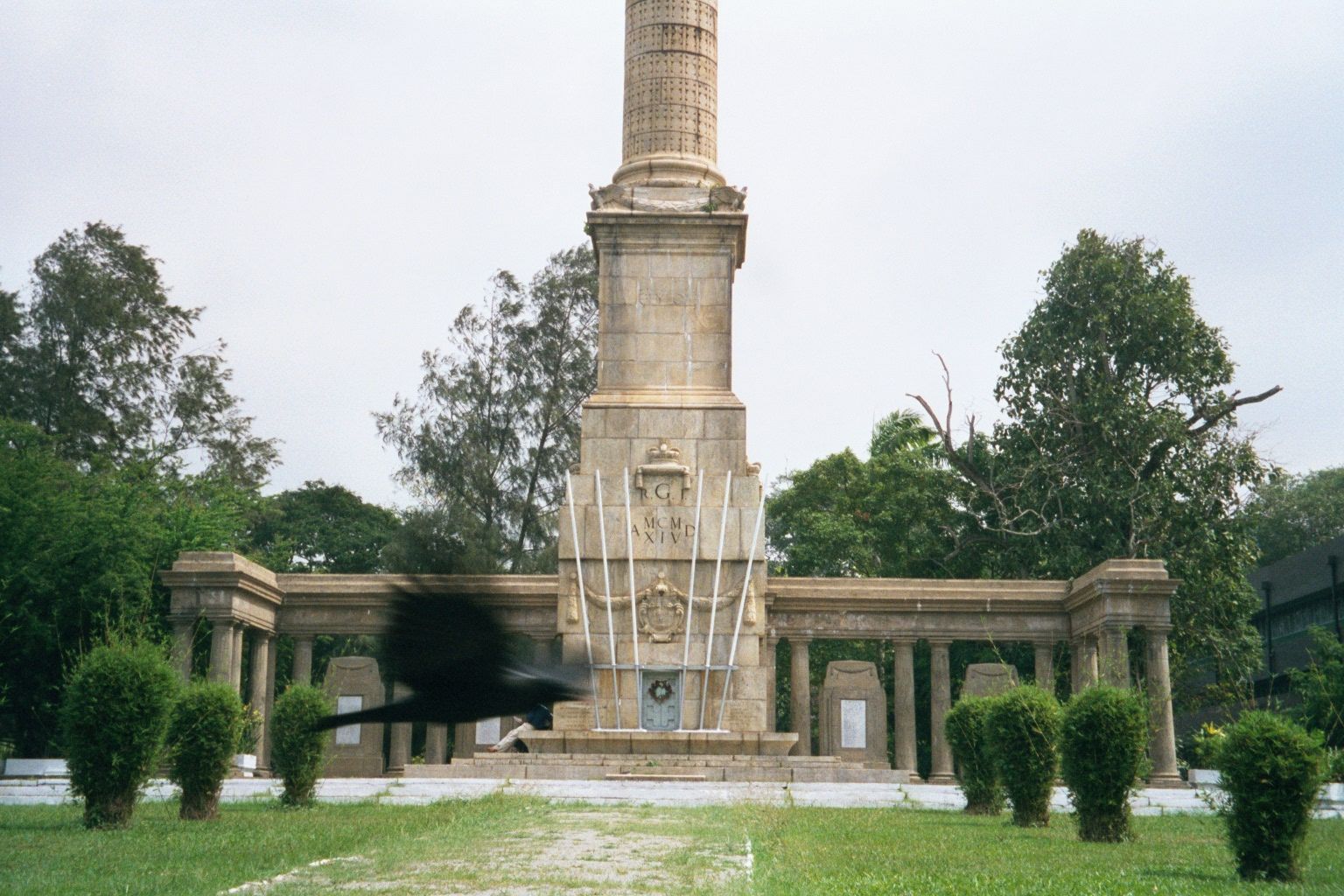 The war memorial in Viharamahadevi formerly Victoria Park.