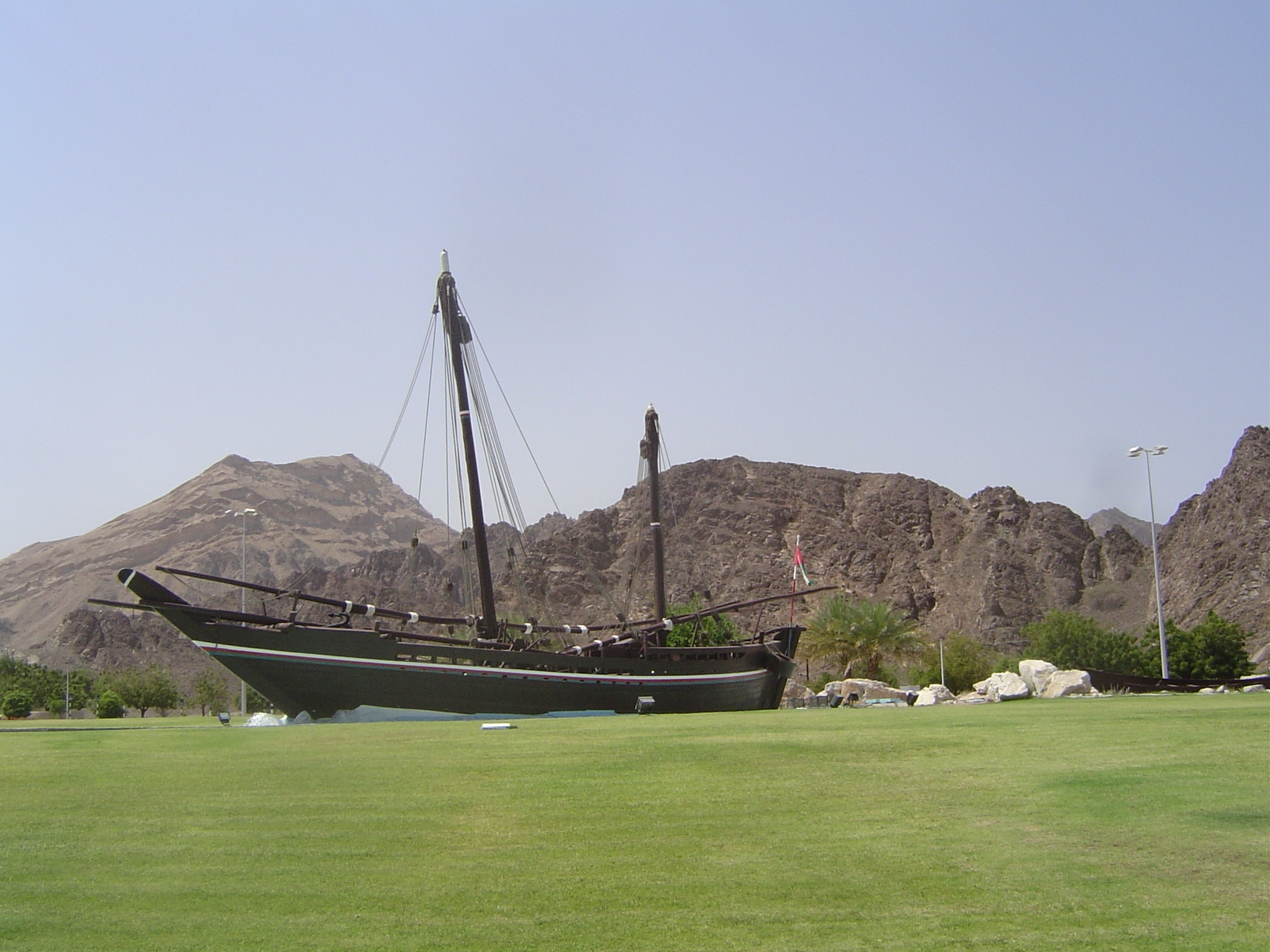 The hotel's approach road has a traffic circle that ranks high on the list of Omani follies.