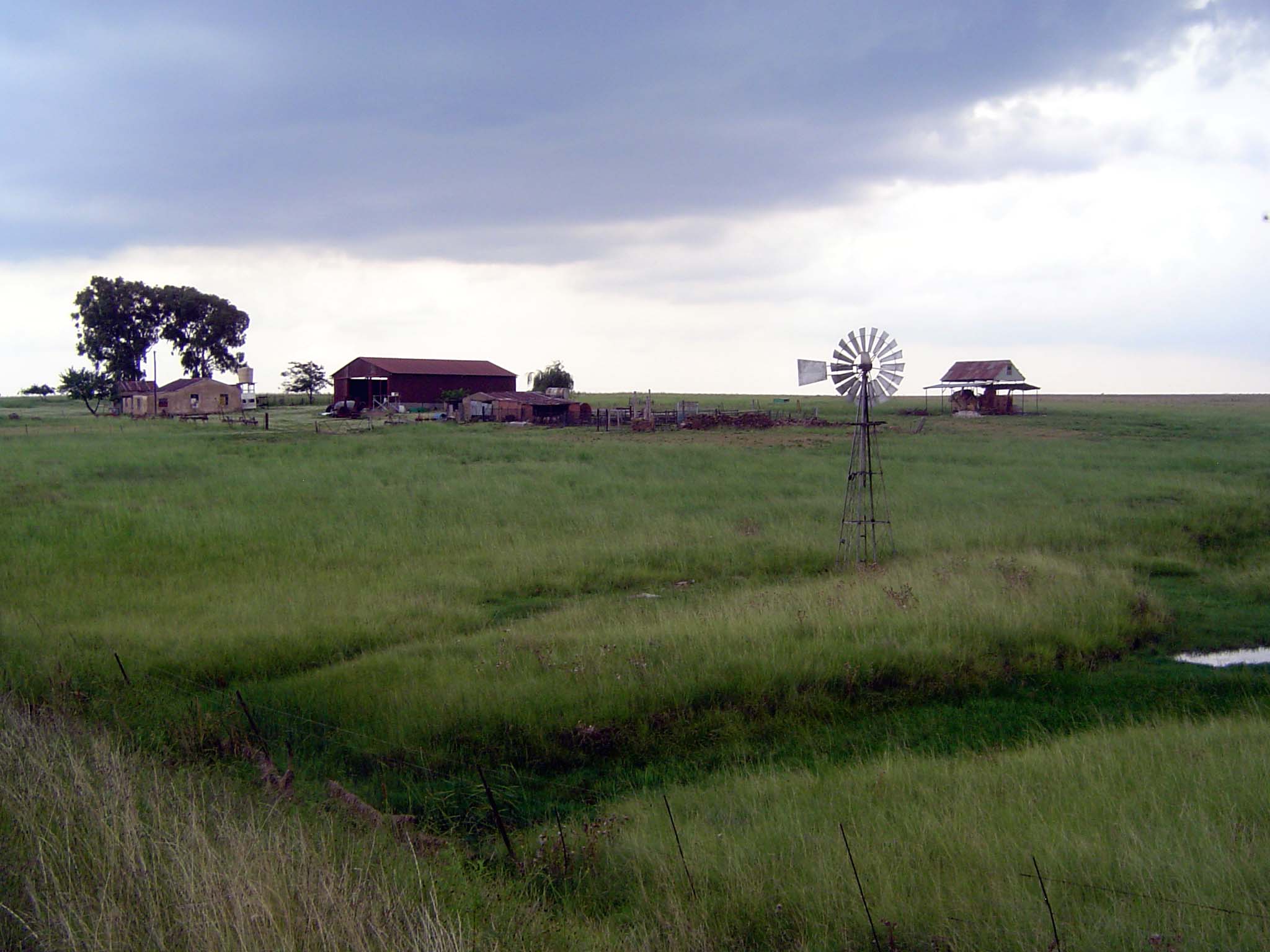 An isolated farm.