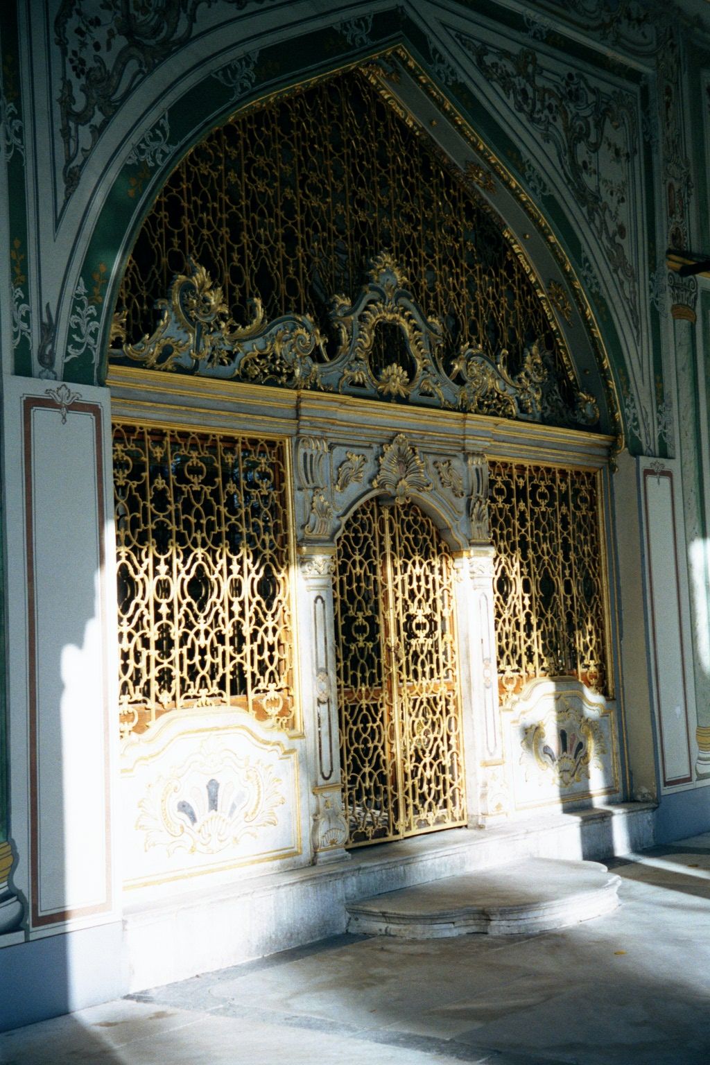 The entrance itself.