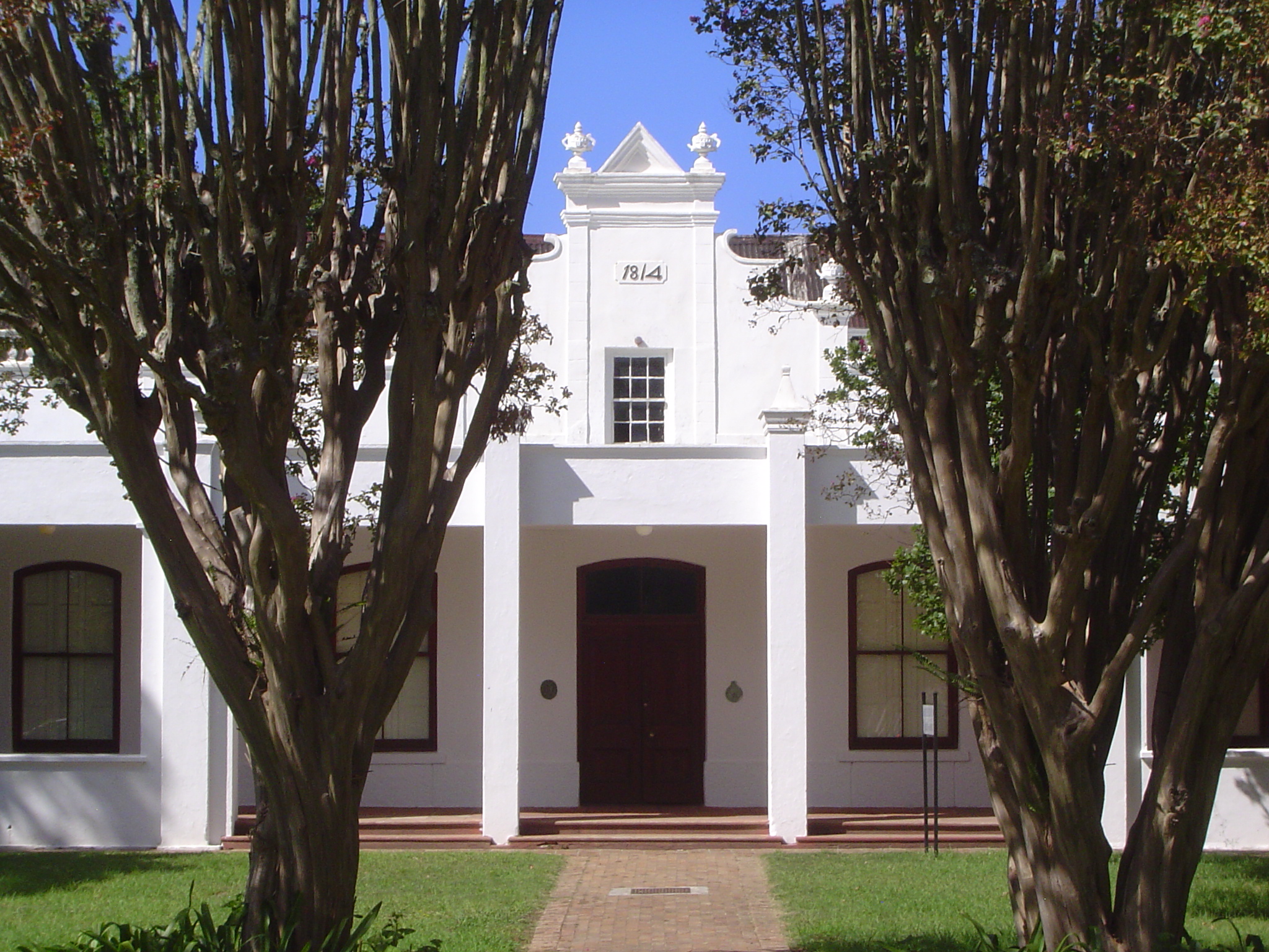 The house is older than the dated gable.