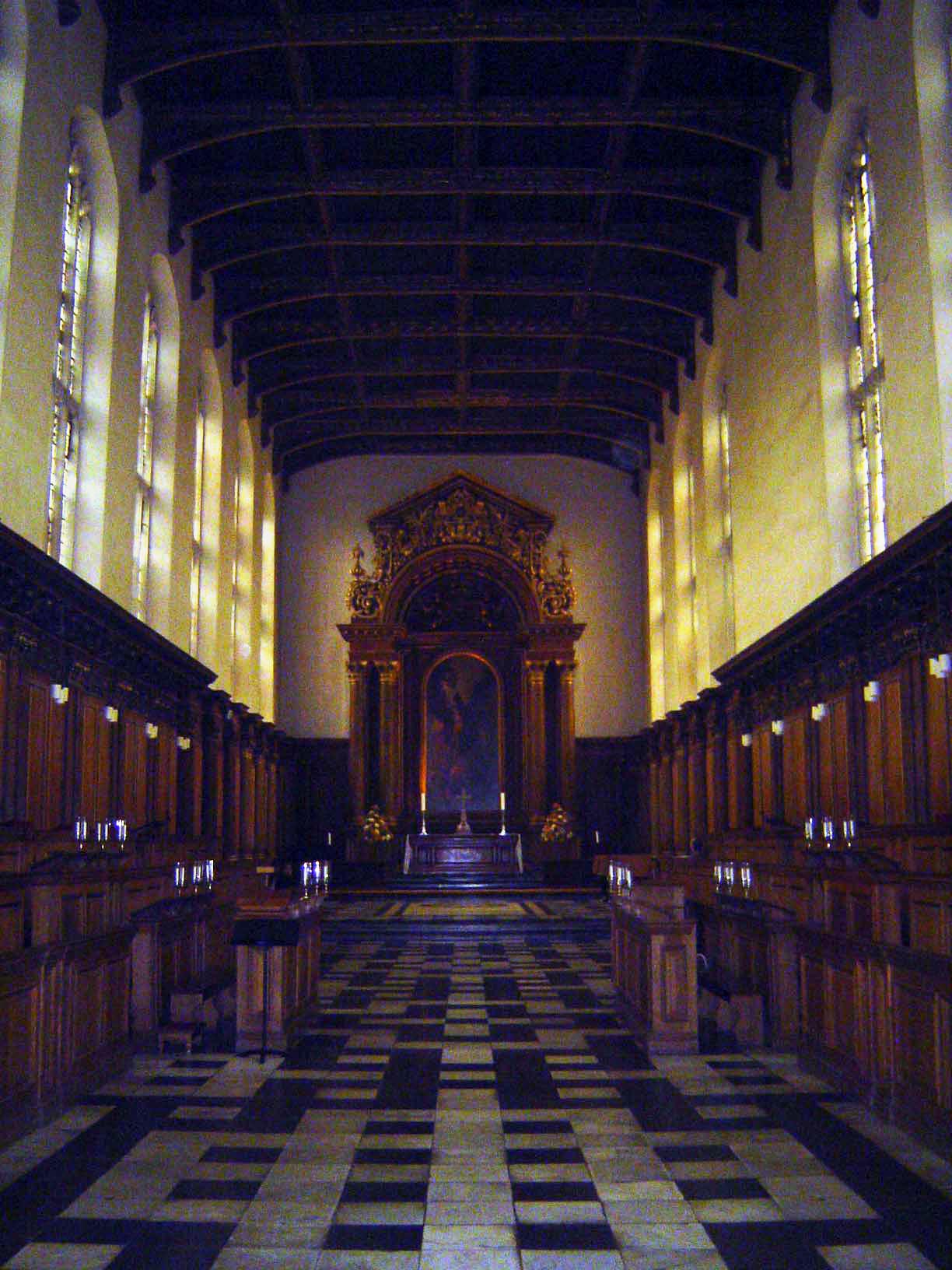 On the north side of the Great Court is Trinity Chapel, completed in 1567.
