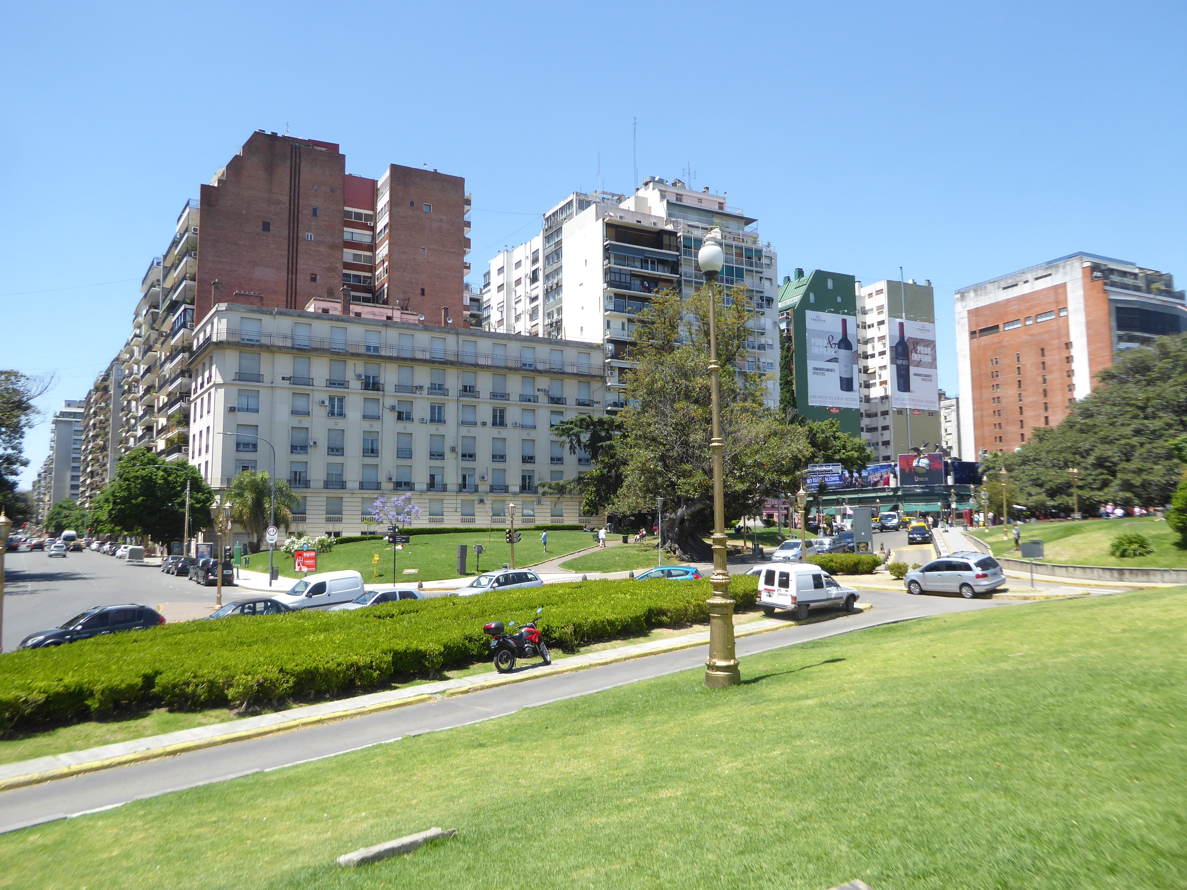 He's looking this way, down Avenida Alvear. It's about the priciest real estate in town: even the one-percenters are stacked up. Would Alvea