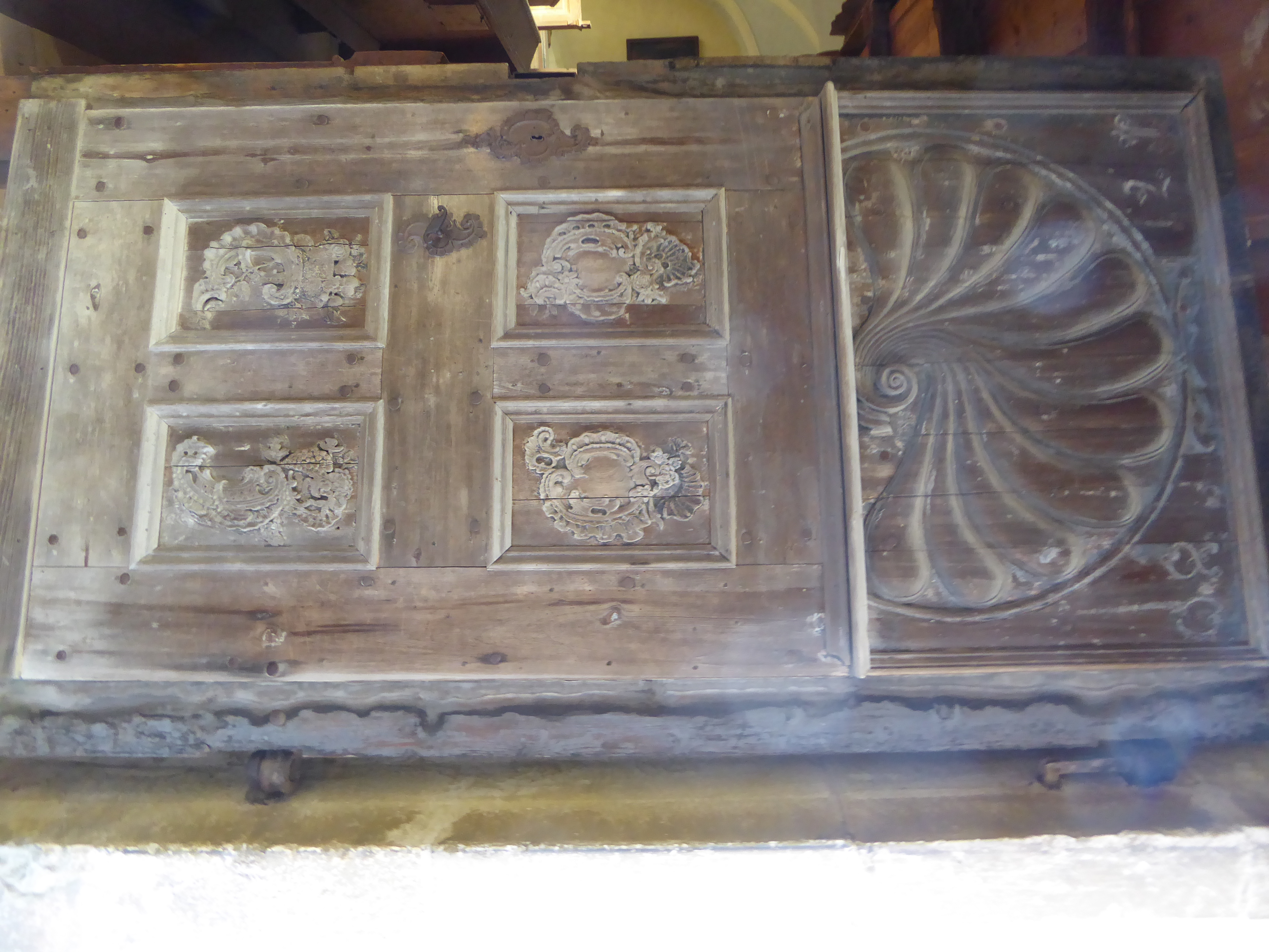 The door to the church stayed put.
