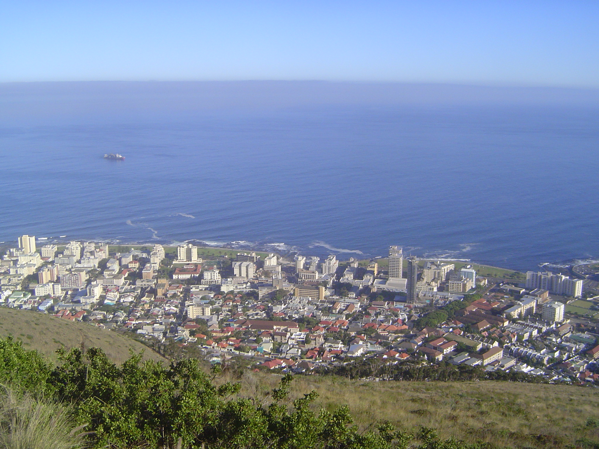 A bit of flat land appears at Sea Point.