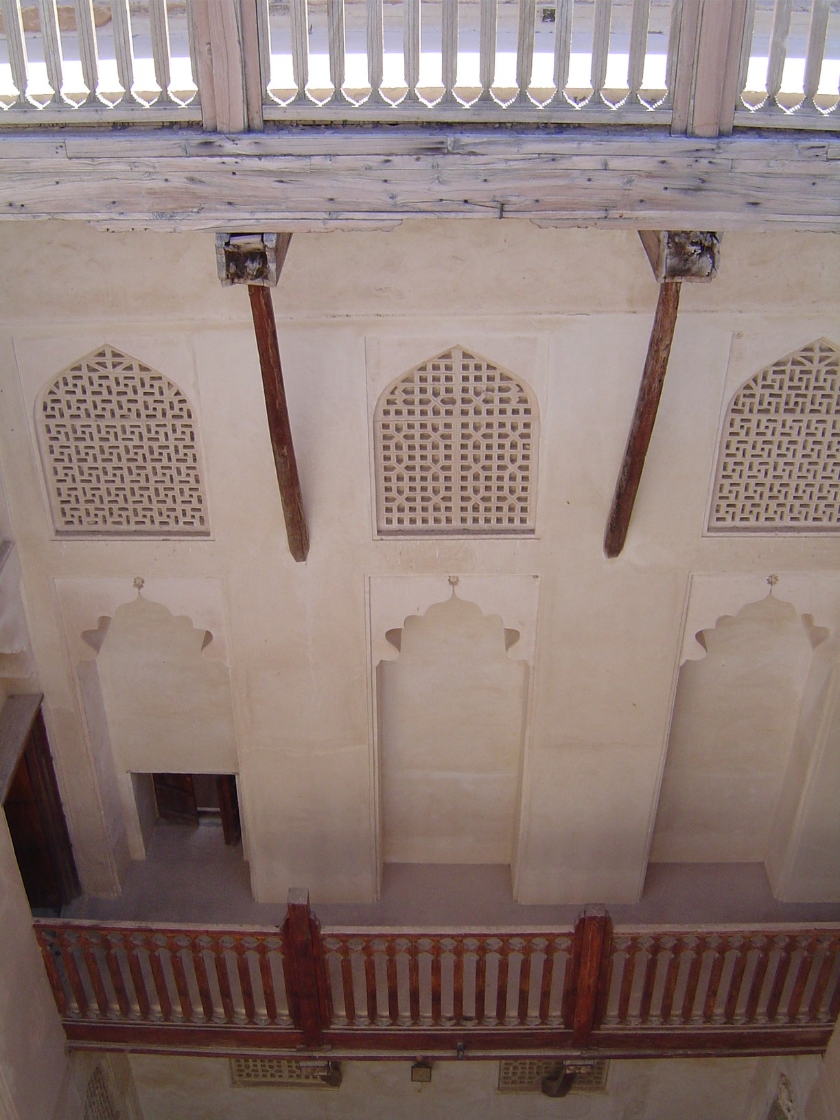 Courtyard wall, seen from the roof.