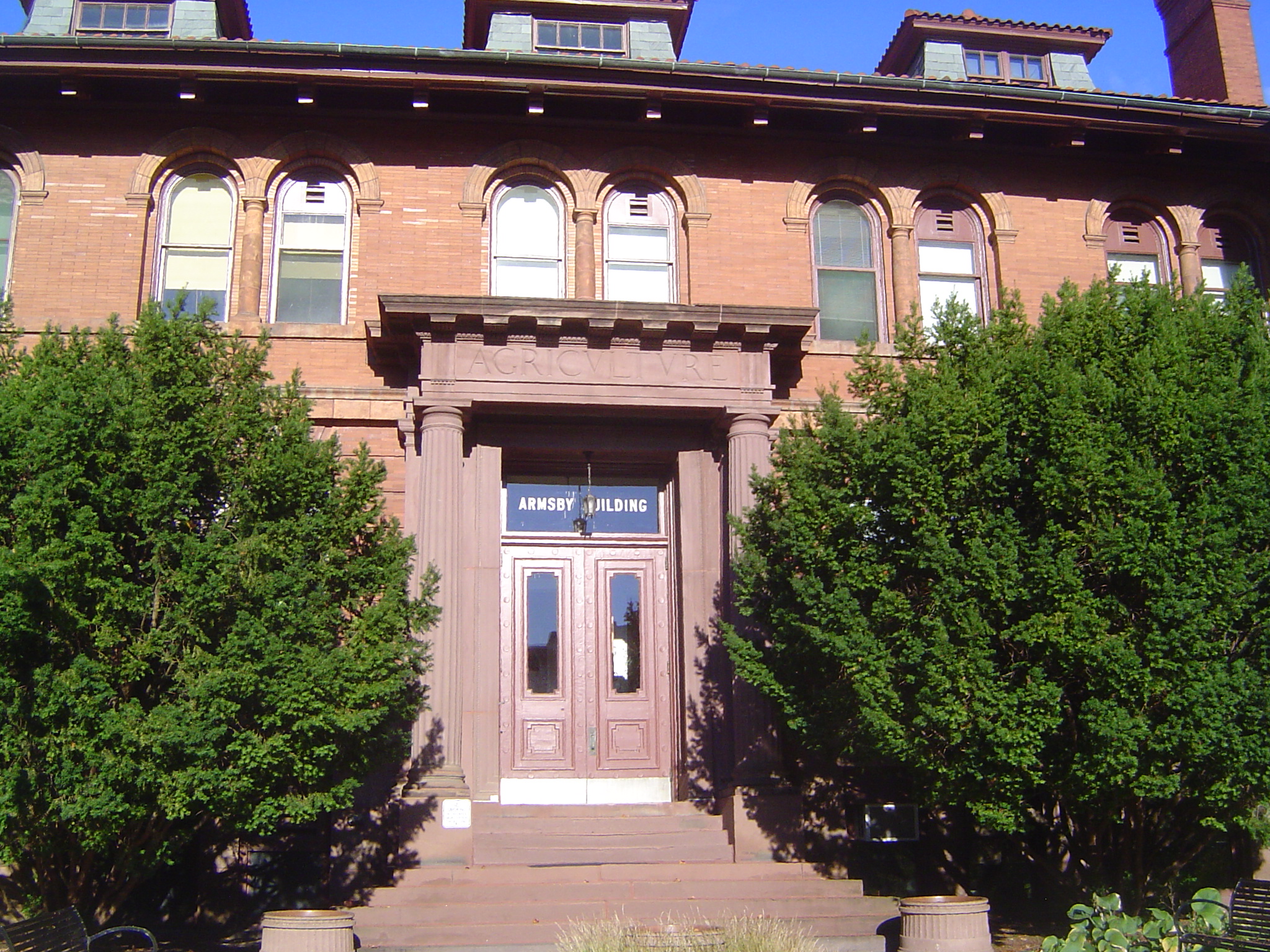 And so it happens that Pennsylvania State University began nearby in 1855 as the Farmers' High School. Centrally located in the state, it gr