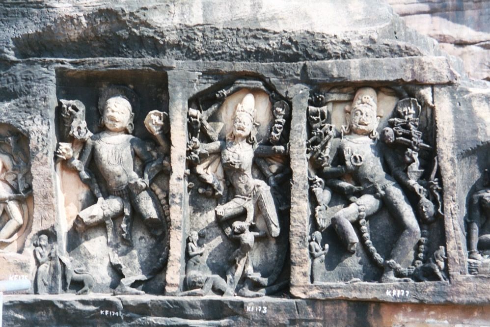 Smaller dire figures ward off enemies.