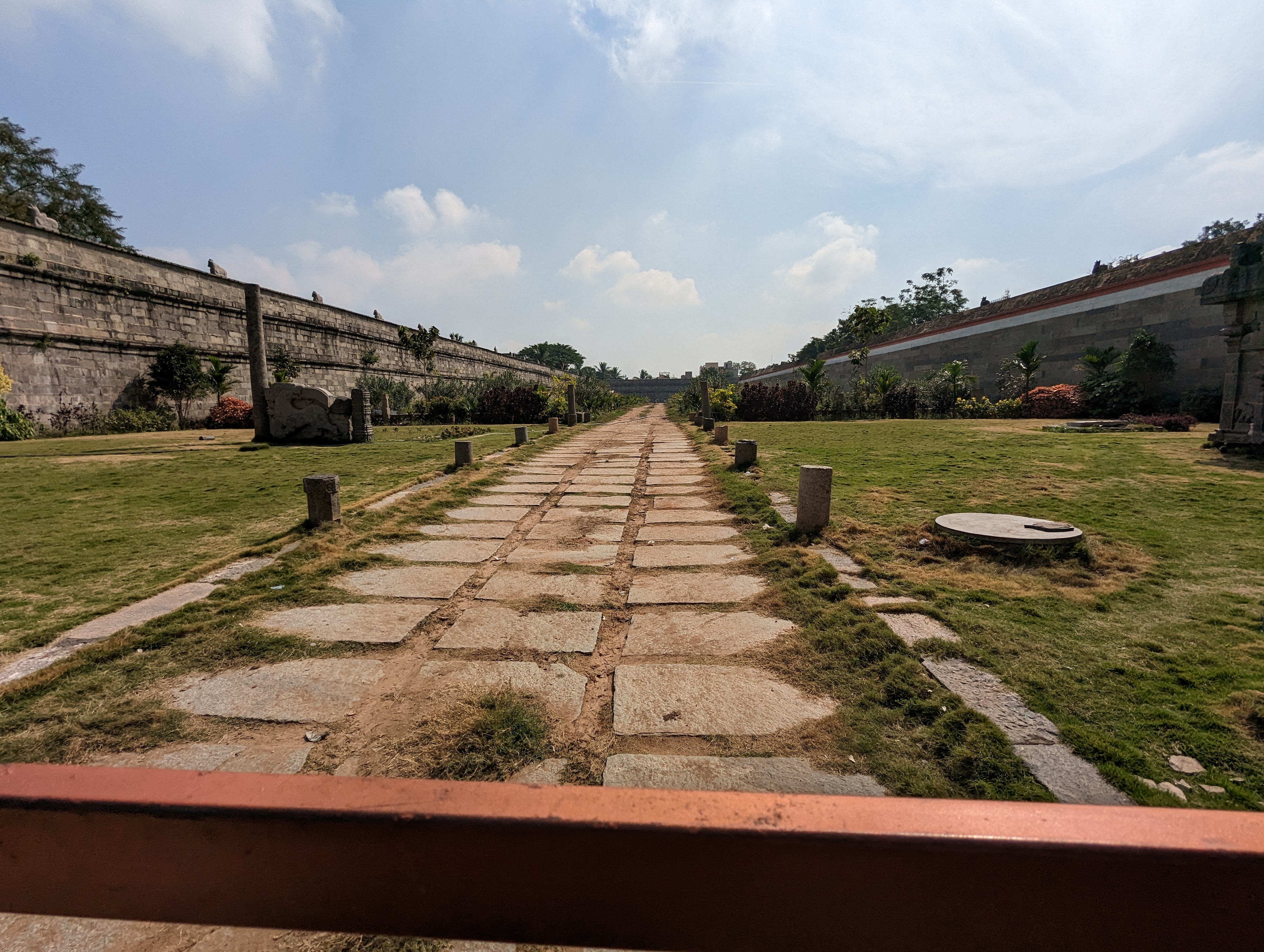 One of the quadrilateral courtyards separating the temple's nested rectangles.  Hell on bare feet.