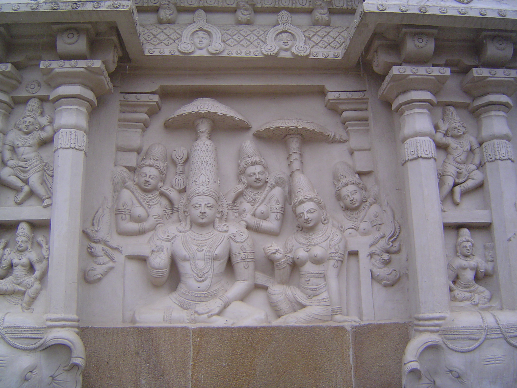 Restoration can be tricky, but these stone carvings were originally covered with plaster to hide the joints in the sandstone blocks. How man