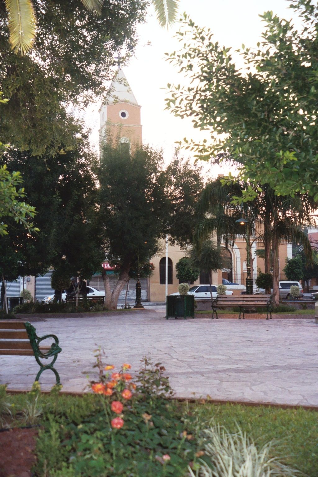 Across the river, in Nuevo Laredo, the plaza has a twin. The two cities were separated in 1848.