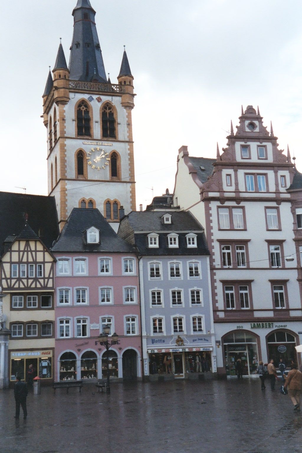 The Hauptmarkt was operating by 958. Behind it is the steeple of St. Gangolf, consecrated just the other day, in 1459.