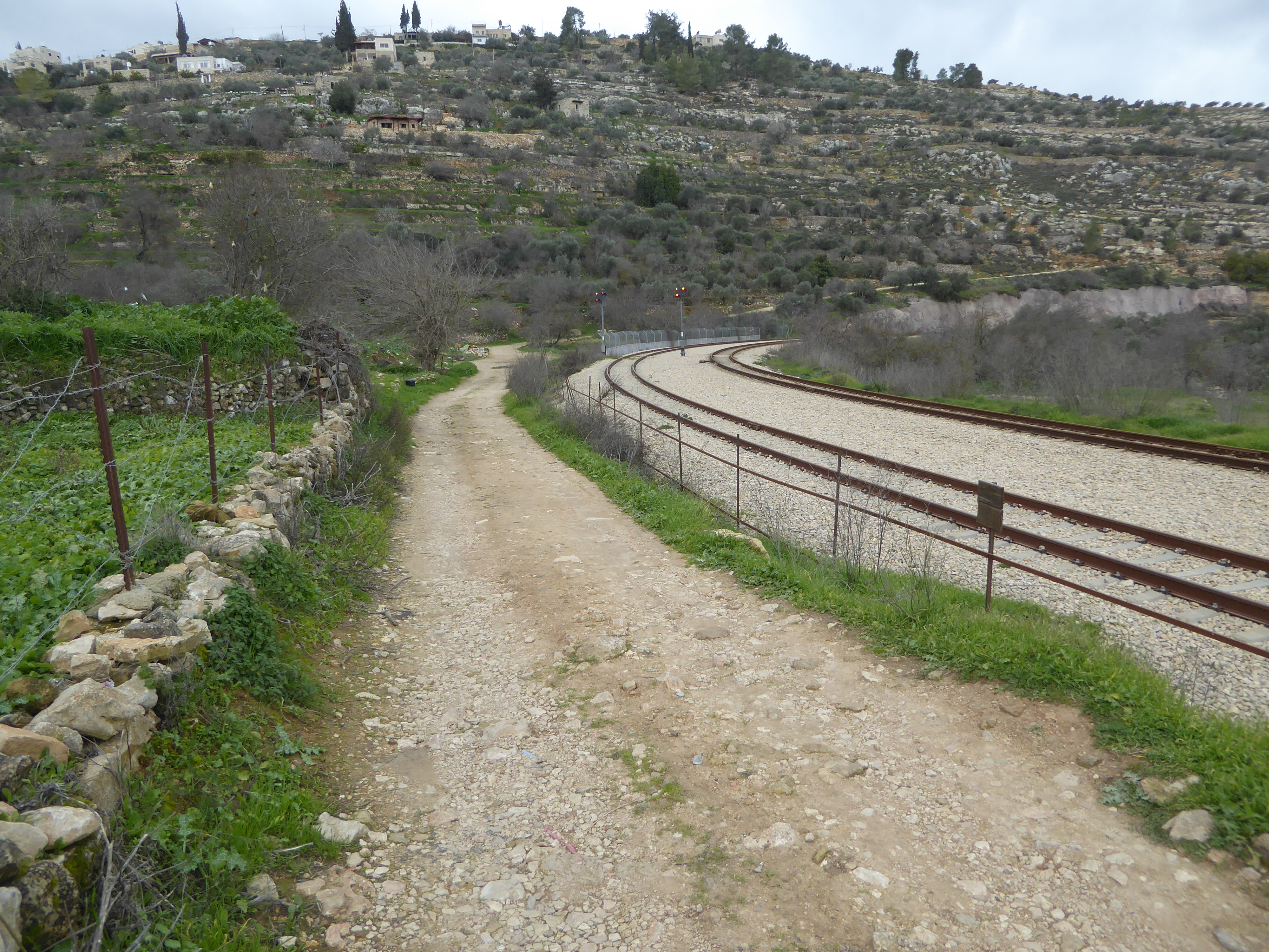 Down at the bottom of the valley, there's no grim wall as at Bethlehem.