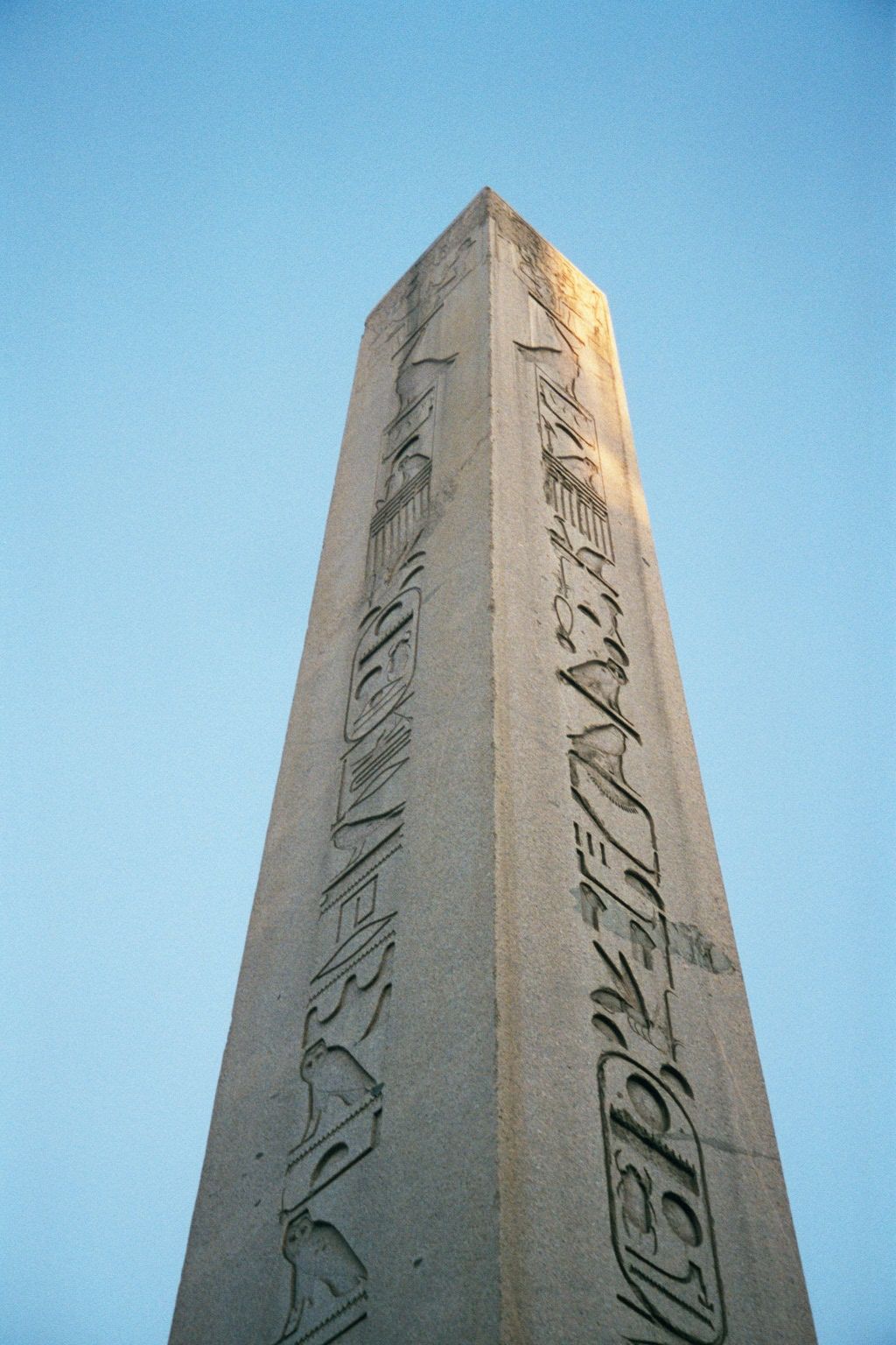 Close-up of the obelisk.