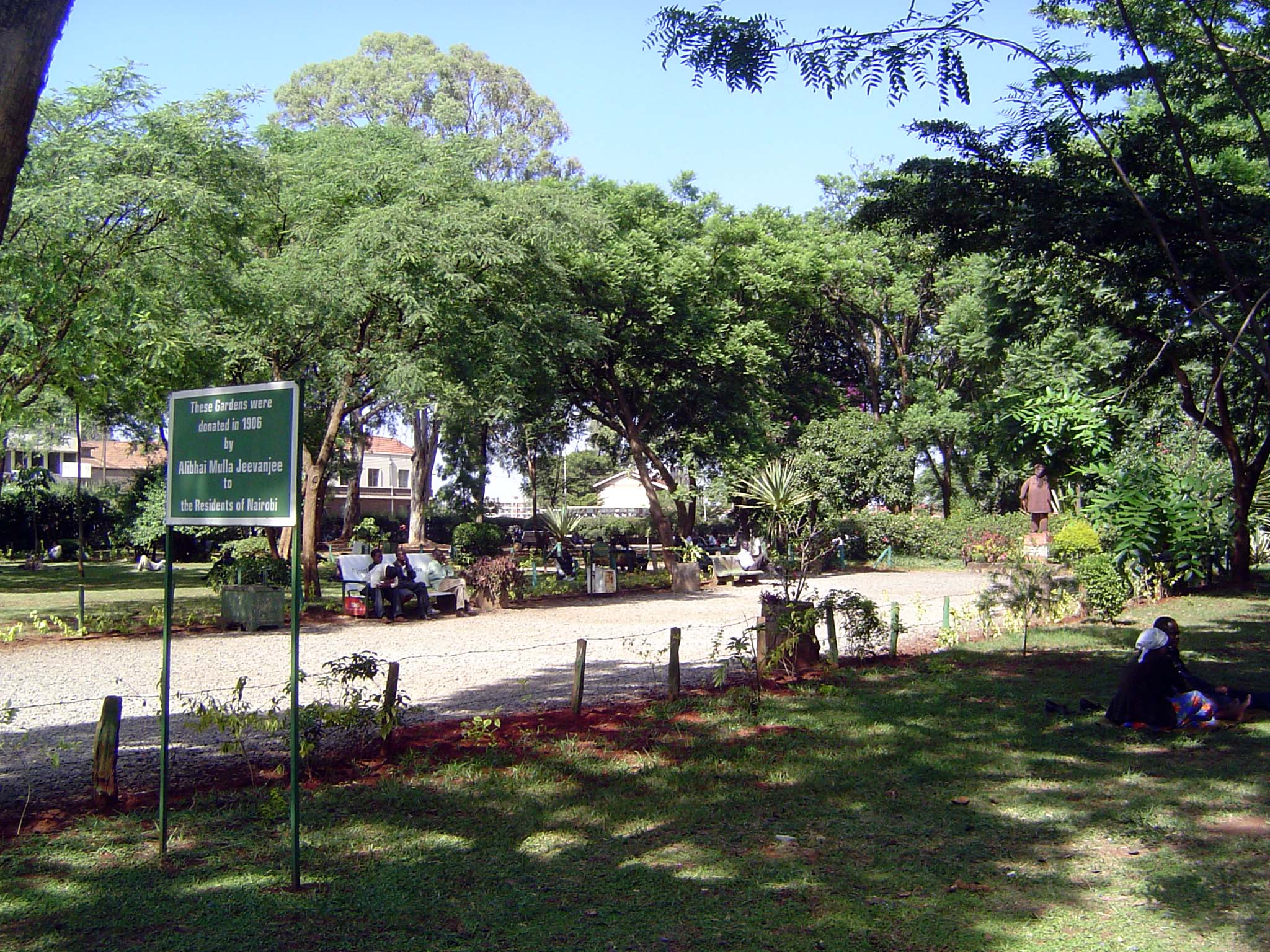 Some find respite in the downtown block of greenery that is Jevanjee Gardens.
