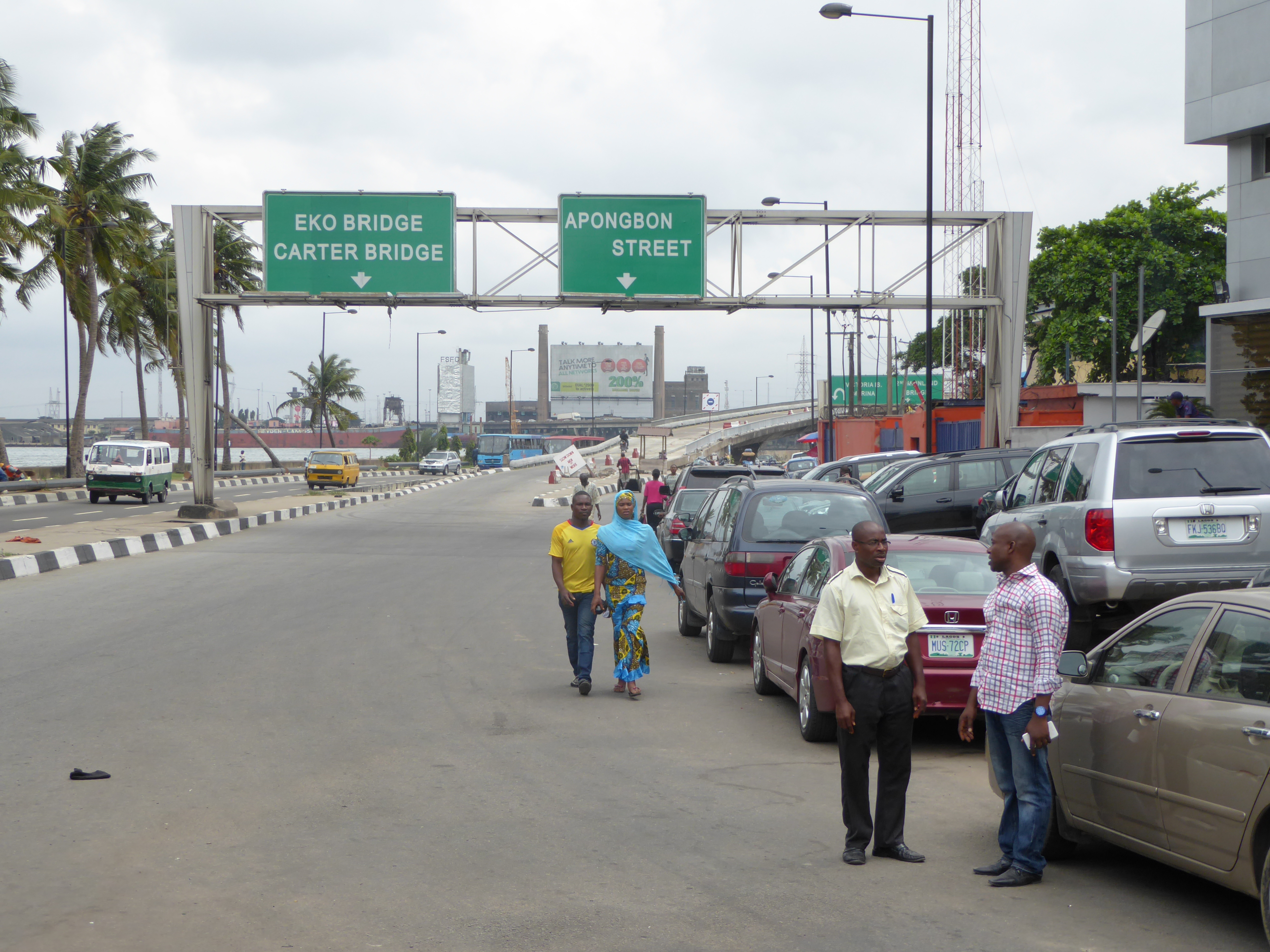 Long ago the city expanded far beyond Lagos Island: three bridges link it on the north to the mainland; others run south to Victoria Island.