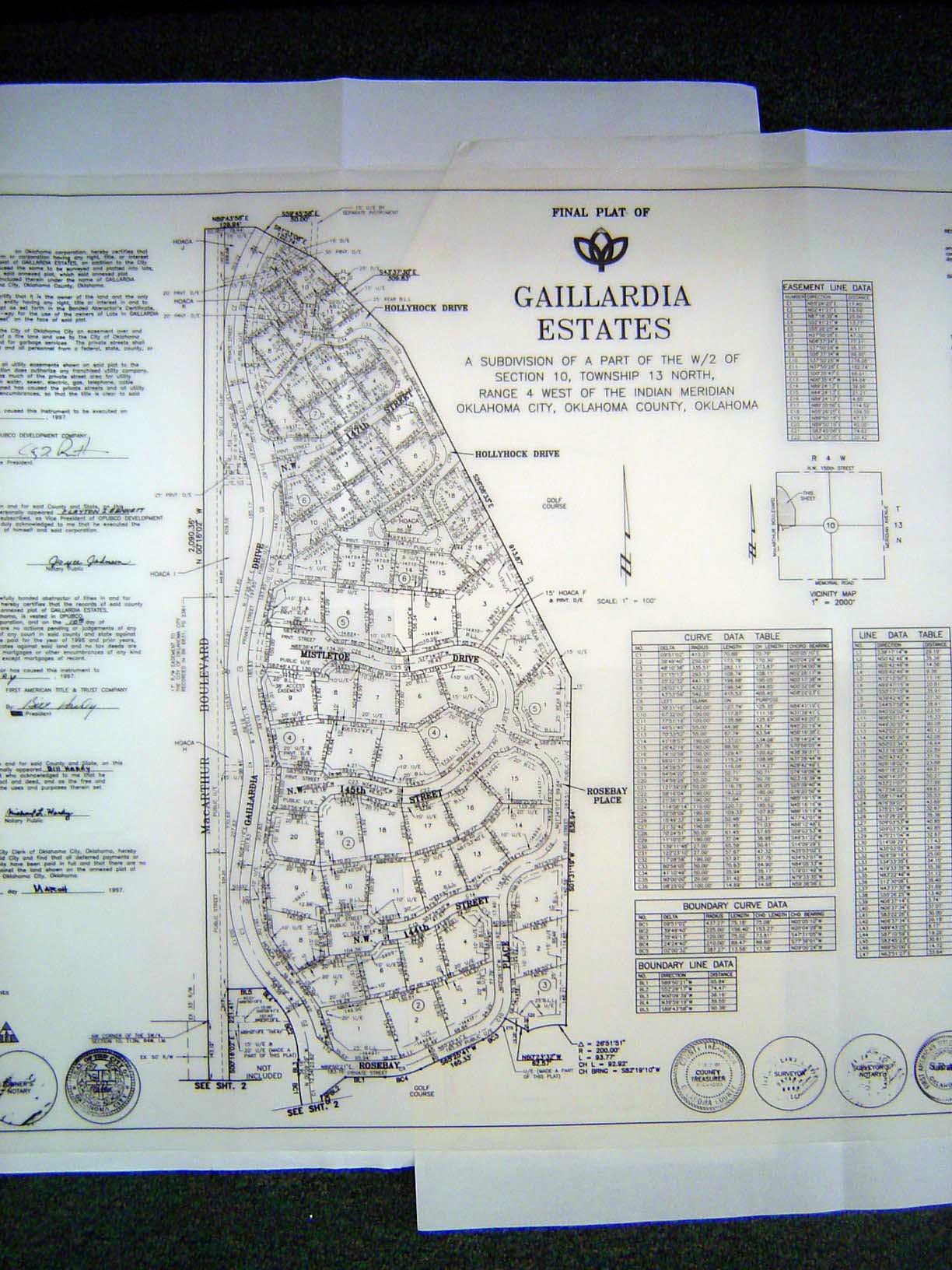 Plat of one corner of the development. Want to watch the real-estate churn again? OK. We're looking at the western edge of the northwest qua
