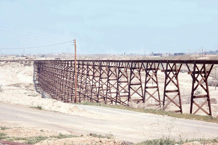 The trestle is a bit light for a railroad.
