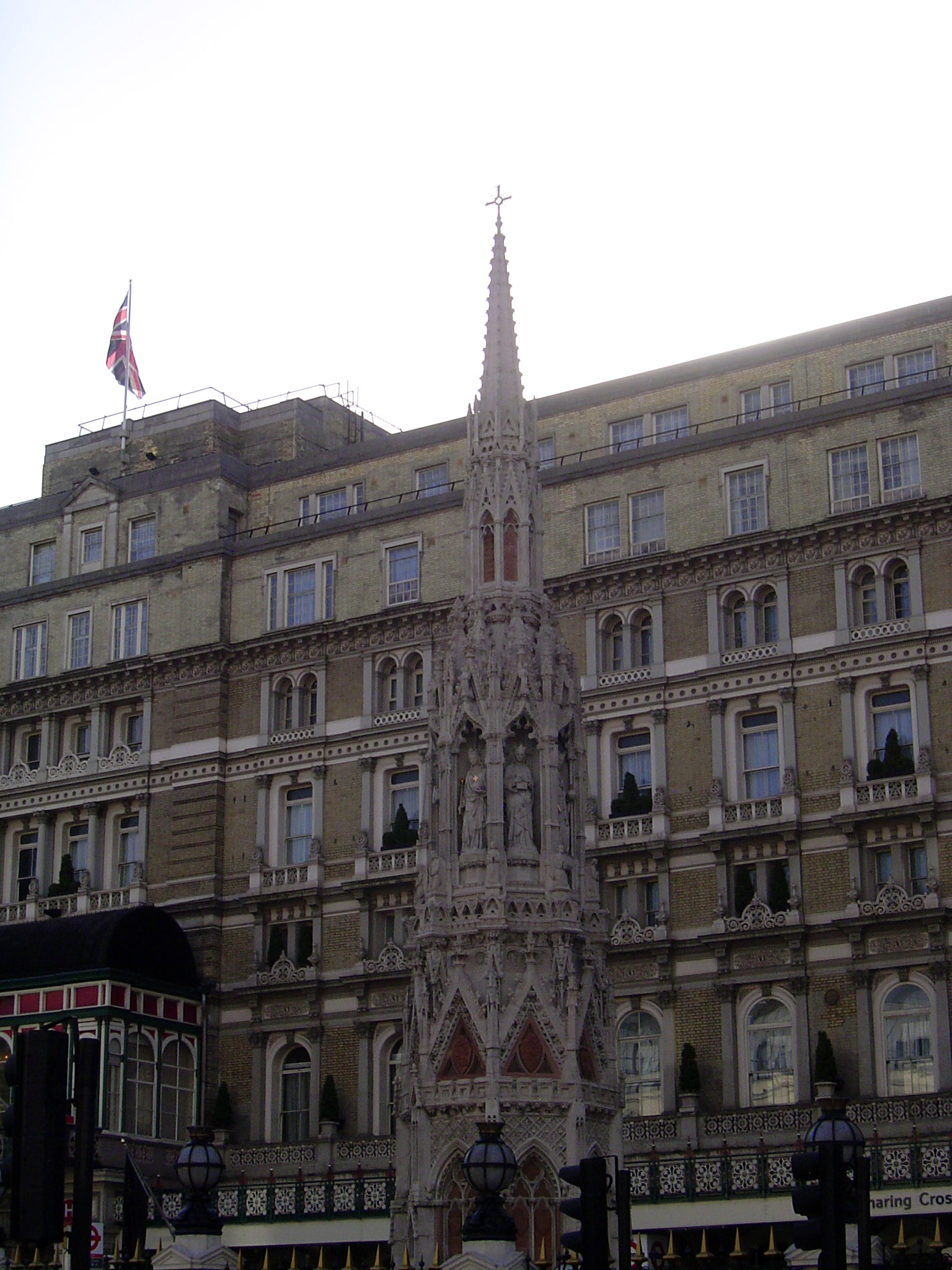 We begin at the Eleanor Cross, the successor to the long vanished Charing Cross. Charing Cross is the zero point for measuring distances fro