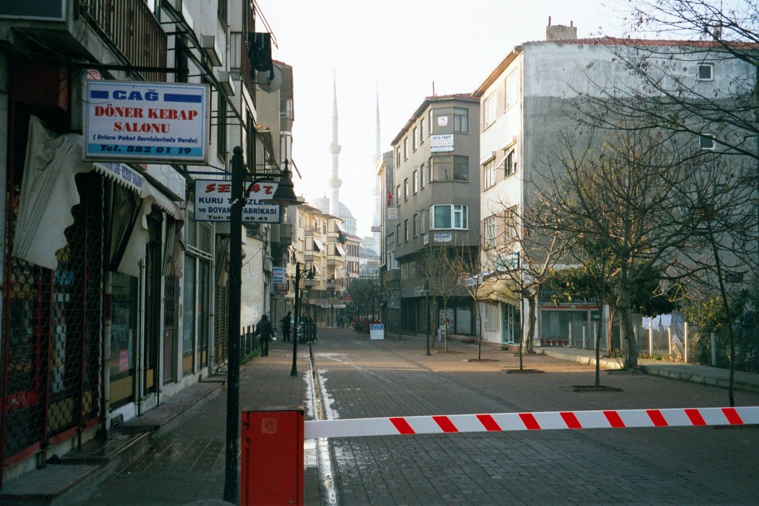 Gates on the downtown streets keep traffic to a minimum.