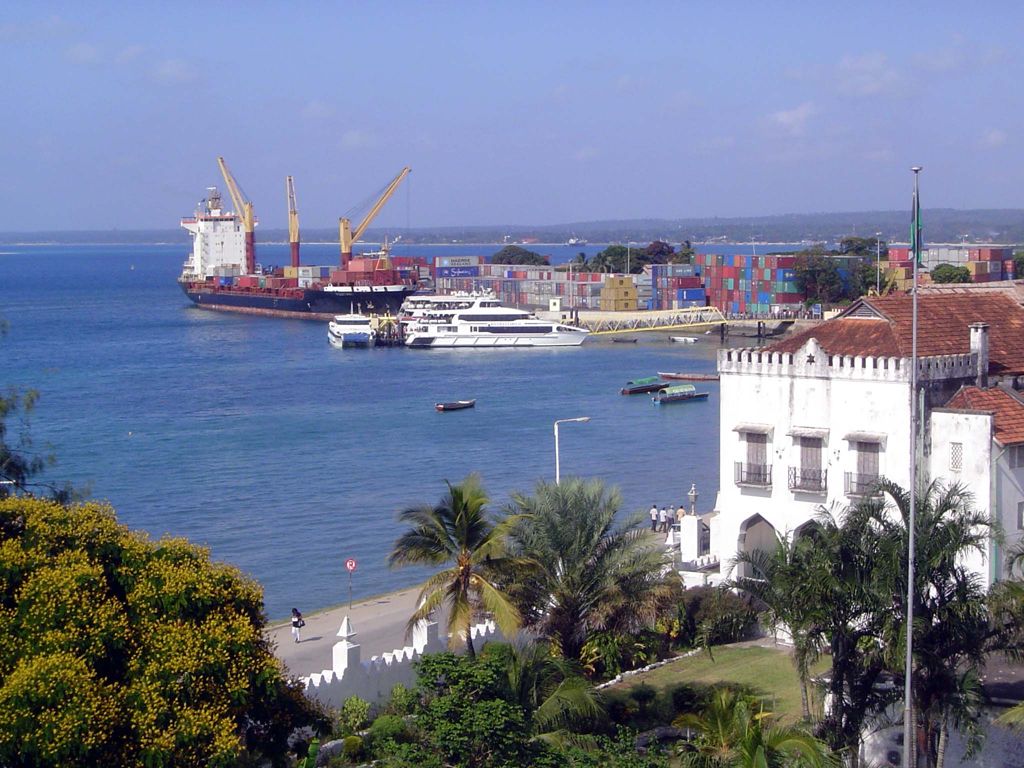 It's not all so primitive. Here's Stone Town's container port, built on land reclaimed since the 1920s, when a port here was first proposed