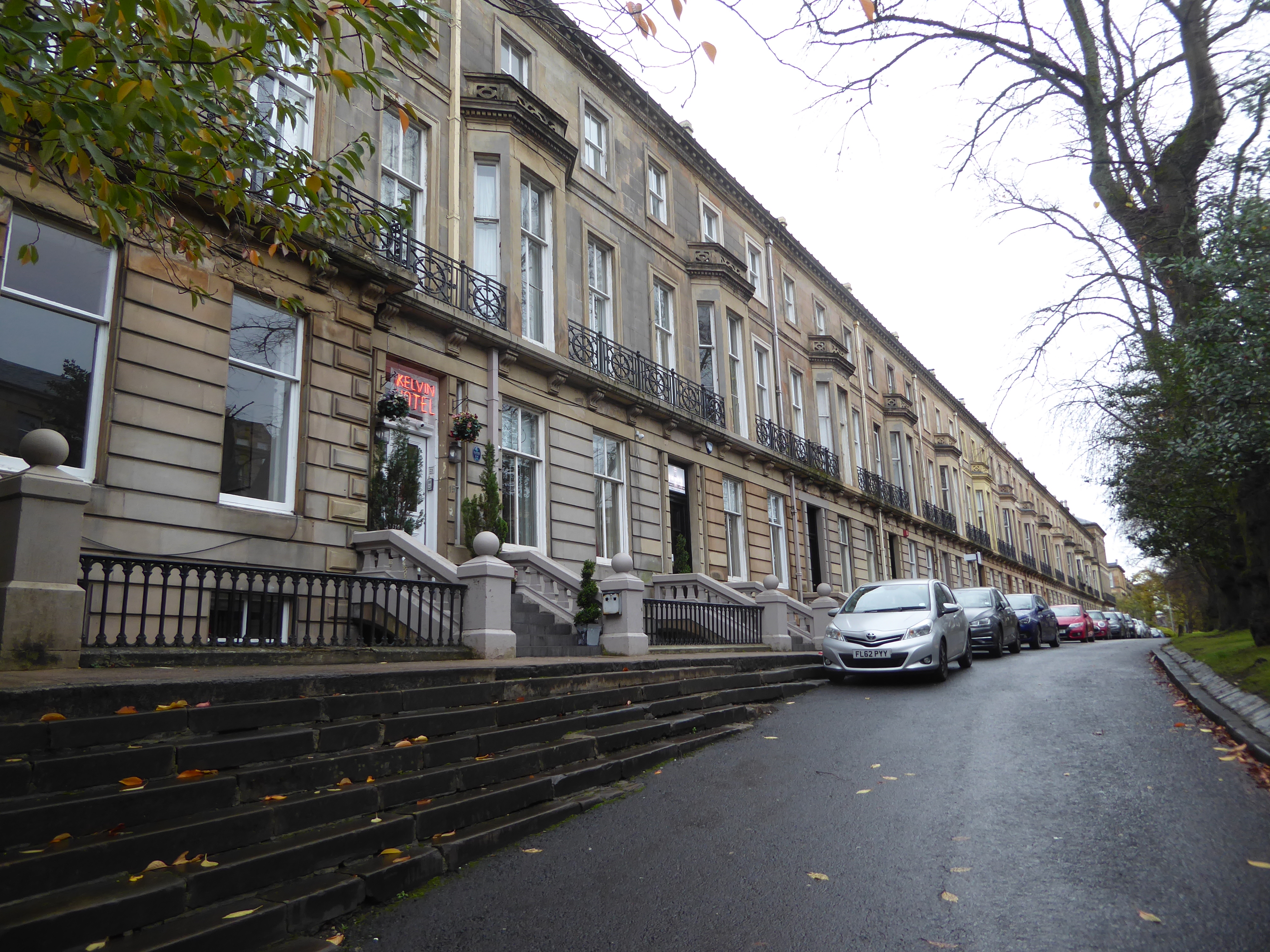 Literally a block from the Woodside Library, the Great Western Road begins. It was laid out in the mid-nineteenth century to Loch Lomond. Th