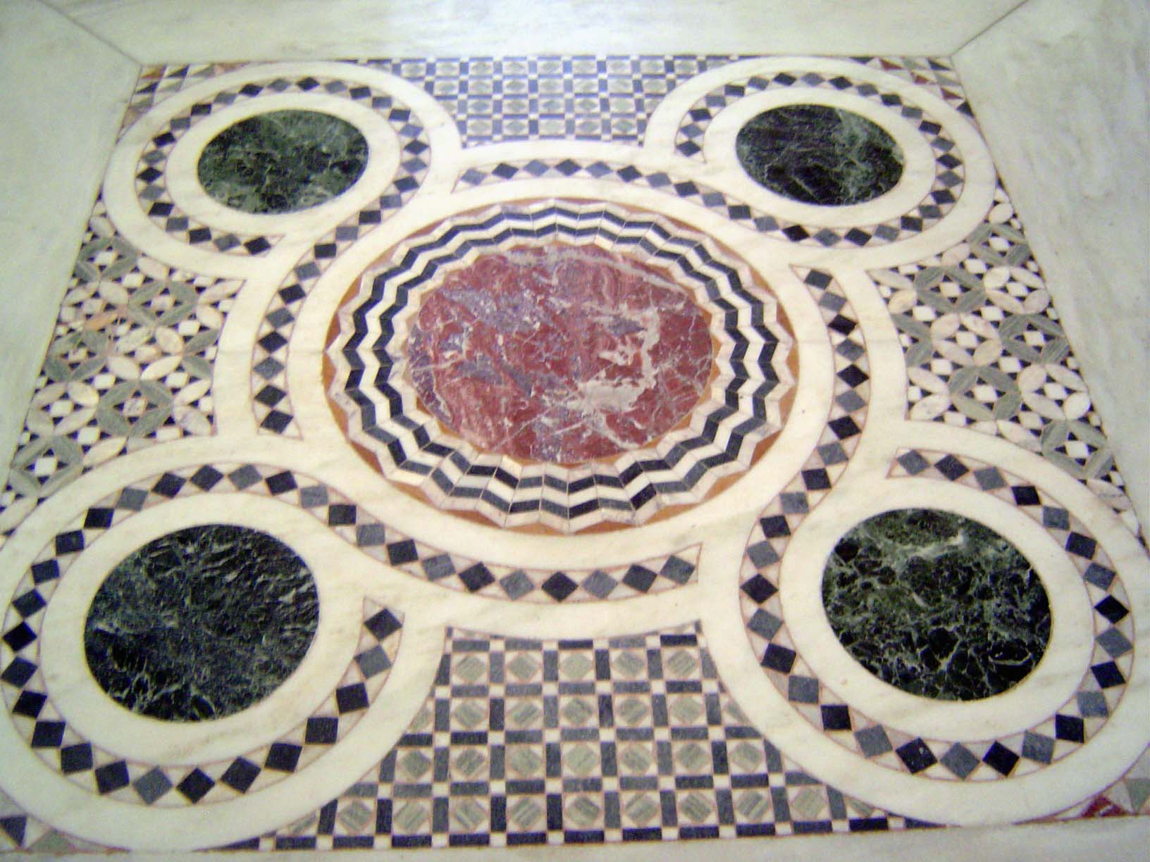 Inlaid floor.
