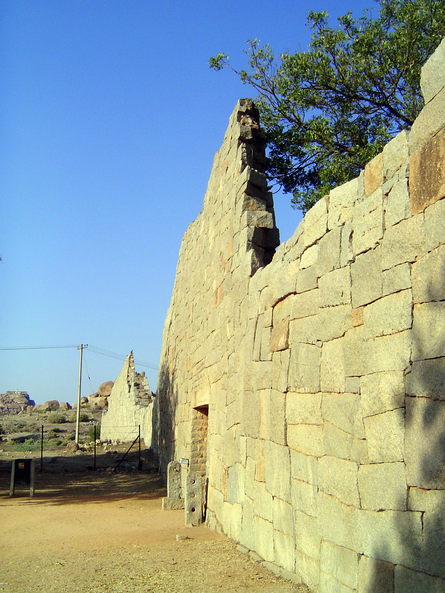 Not much of a wall? True, but this one, around the Zenana Enclosure, was a privacy screen. That said, it was topped with iron spikes set in