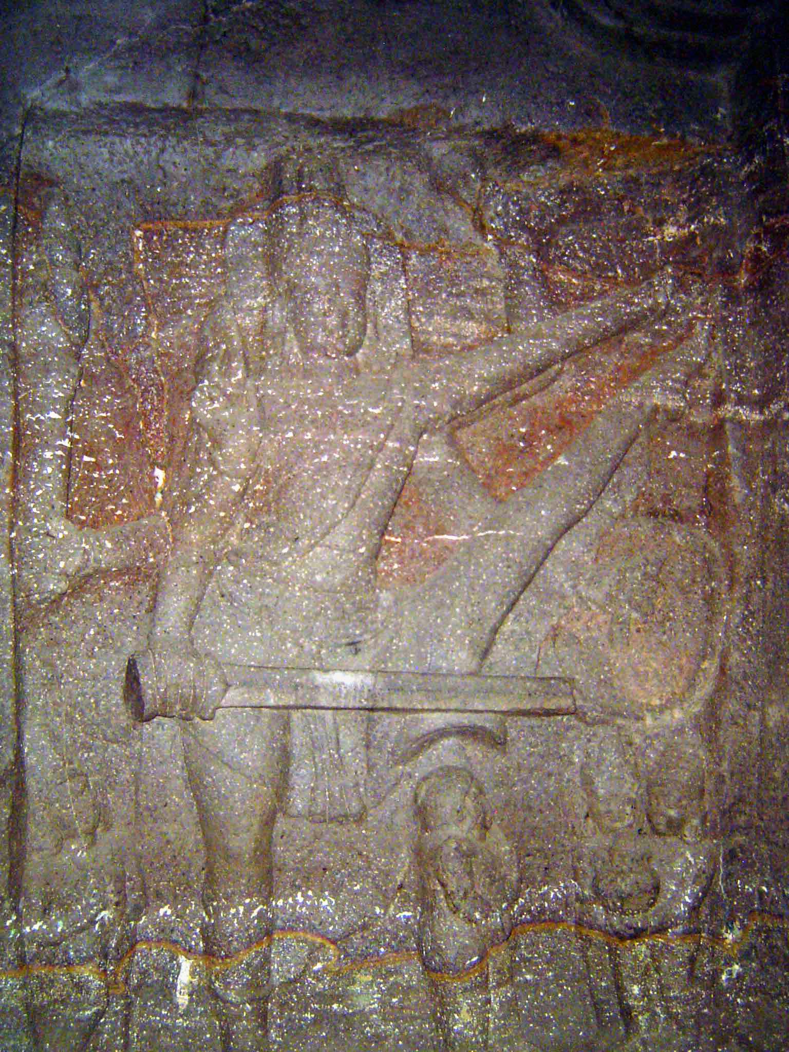 Trivikrama or Tripurantaka. Many variations of this important image occur at Ellora.