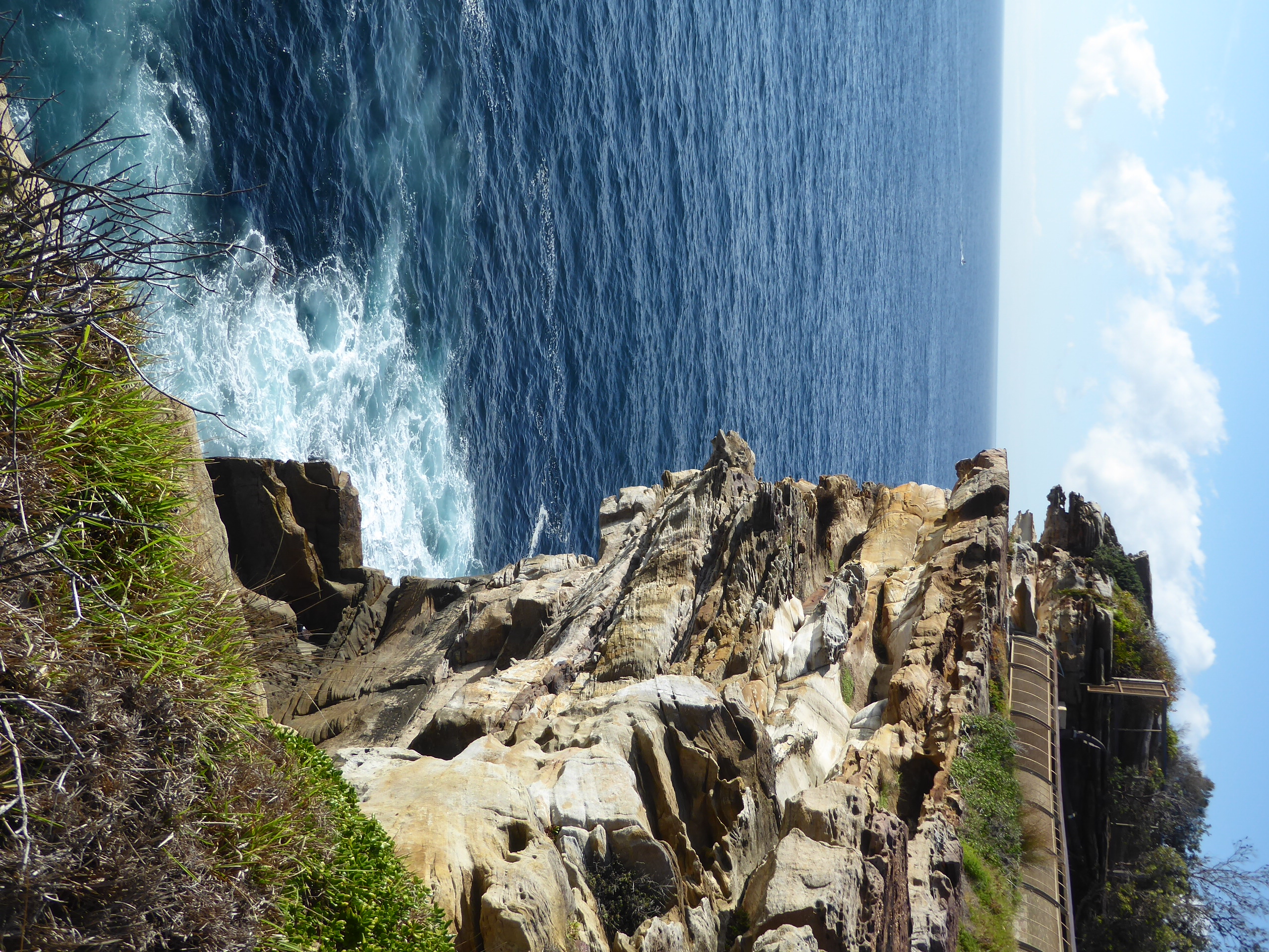 The coast here at Gap Bluff, on the south side of the opening, is spectacular.
