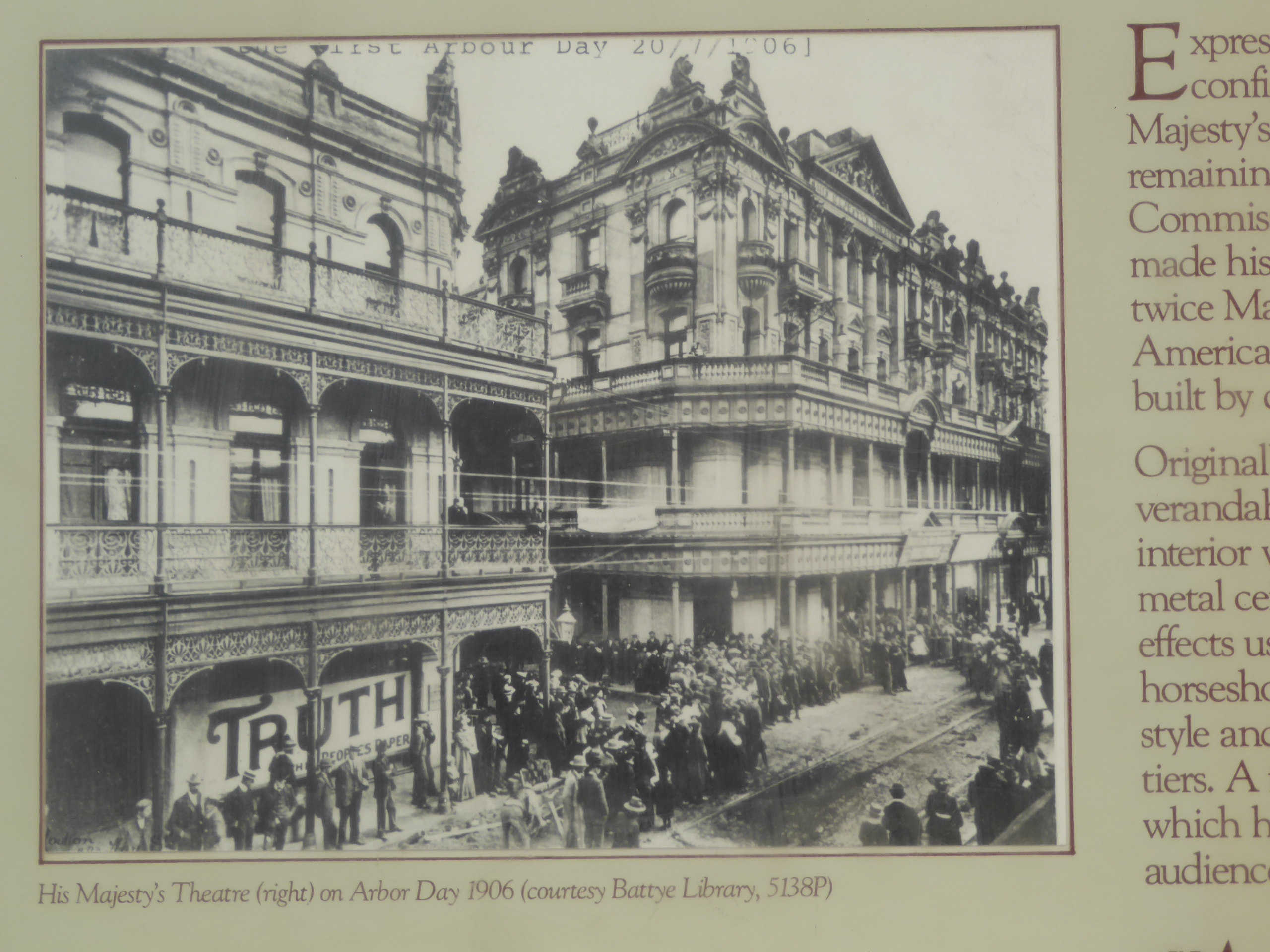 See the balconies? Oh, and if you're curious about the sign on the left, Truth began publication as a weekly newspaper in 1903 and succumbed