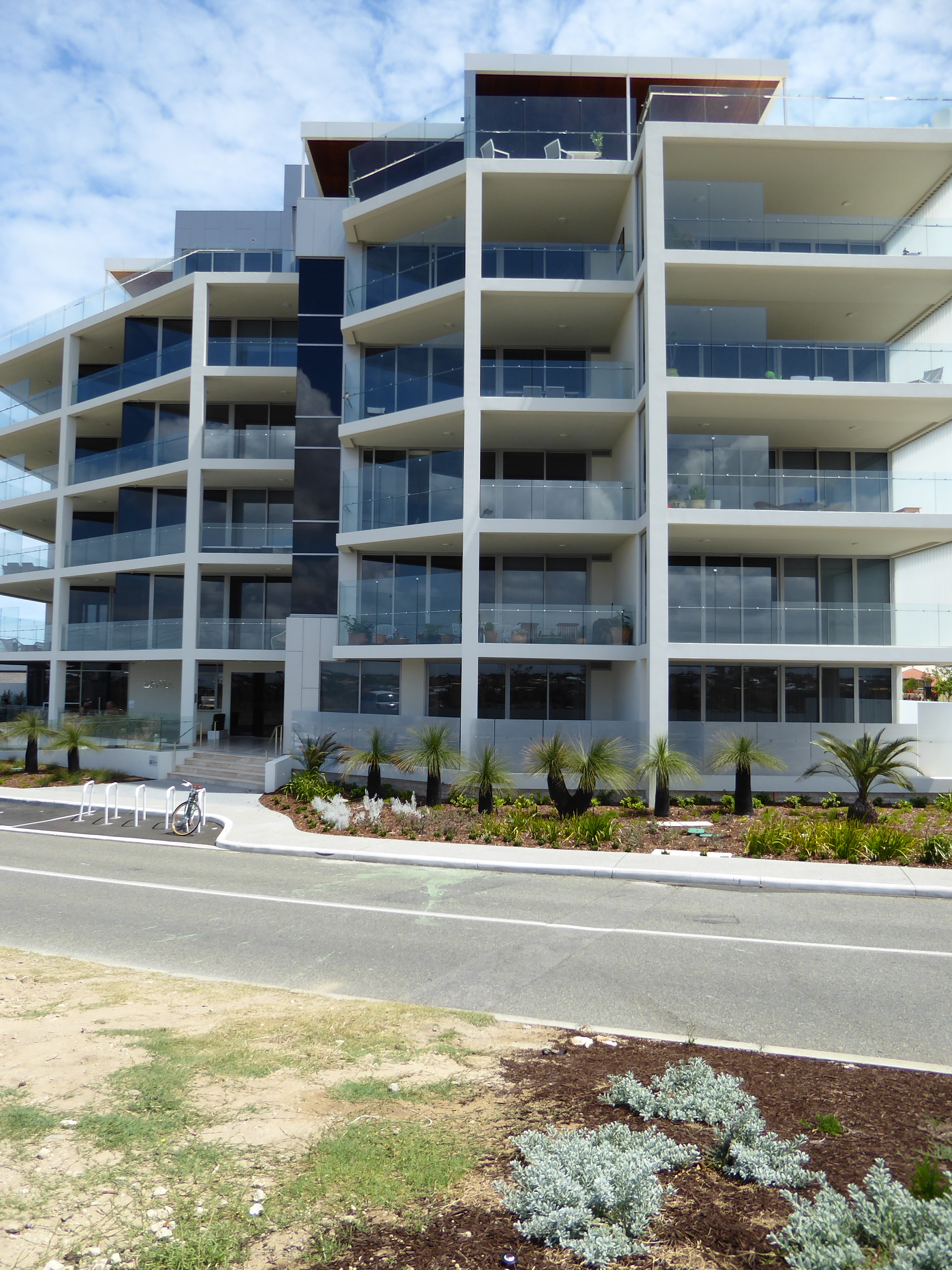 You can catch an even better glimpse if you're up in the Falcon Apartments on the same hilltop.