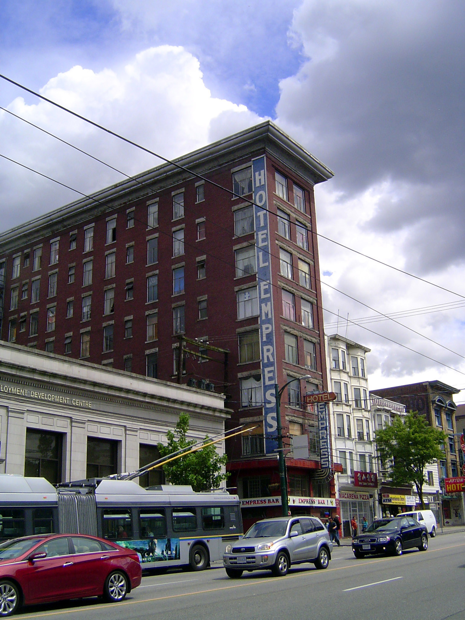 That would be Victoria, of course; there has since been no other empress.

The Vancouver of these years had single-family homes, too, albeit