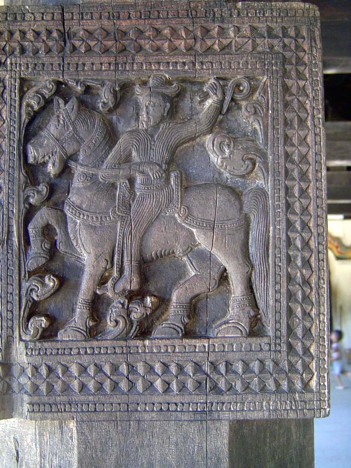 Man on horseback.