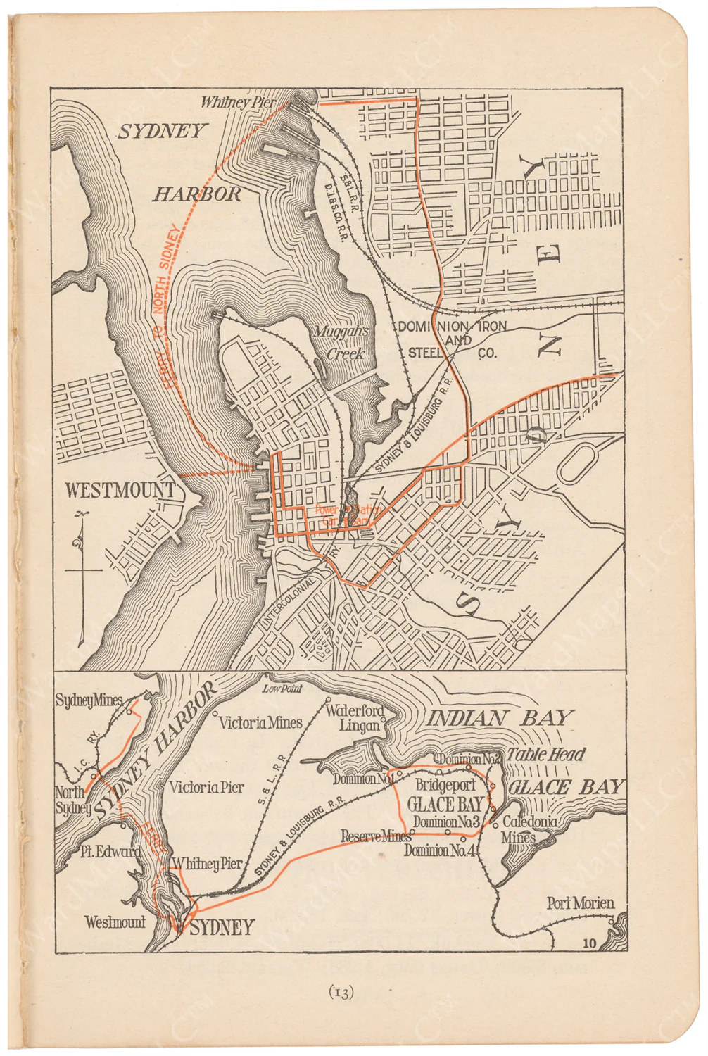 And so by 1913 Sydney looked like this.  You can the the limp phallus of the old town sorry, but you know what I mean, some expansion on the