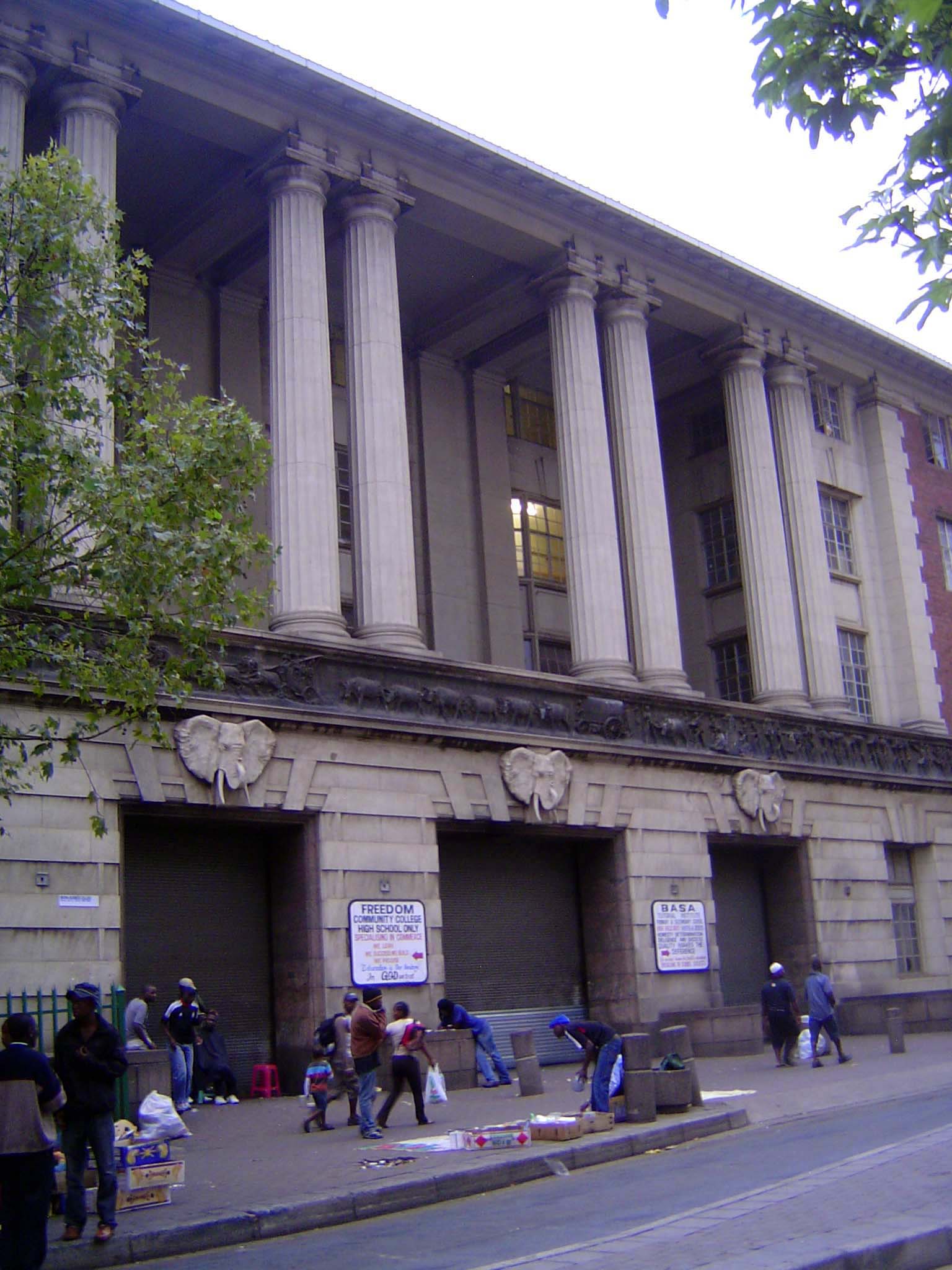 Park Station, the city's main railway station, takes its name from Kruger Park, a city park sacrificed to build the station. The cornerstone