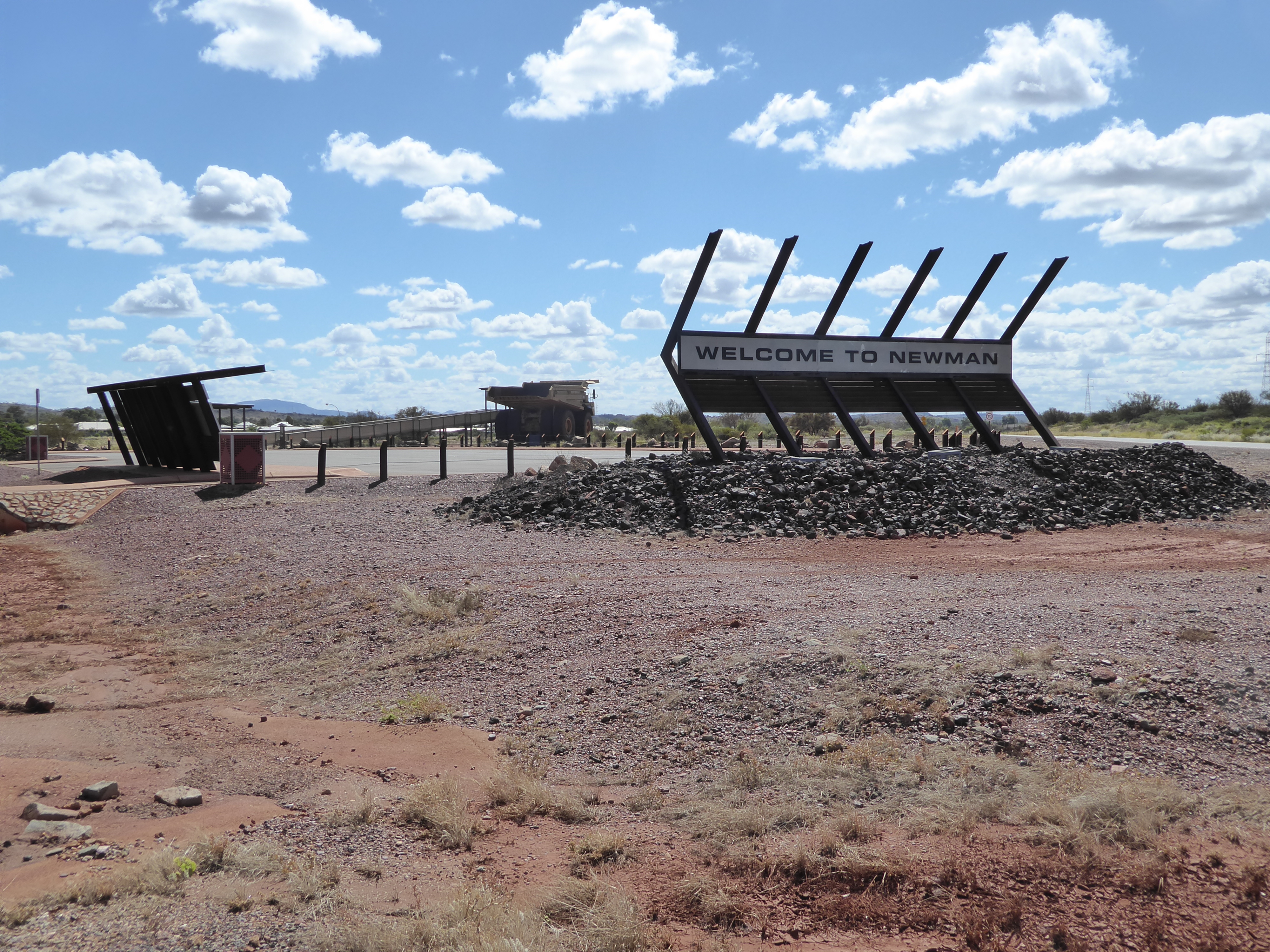 We knew you were coming, so we baked some rocks.

We're in the Shire of East Pilbara, one of the nine regions, plus Perth, into which the Re