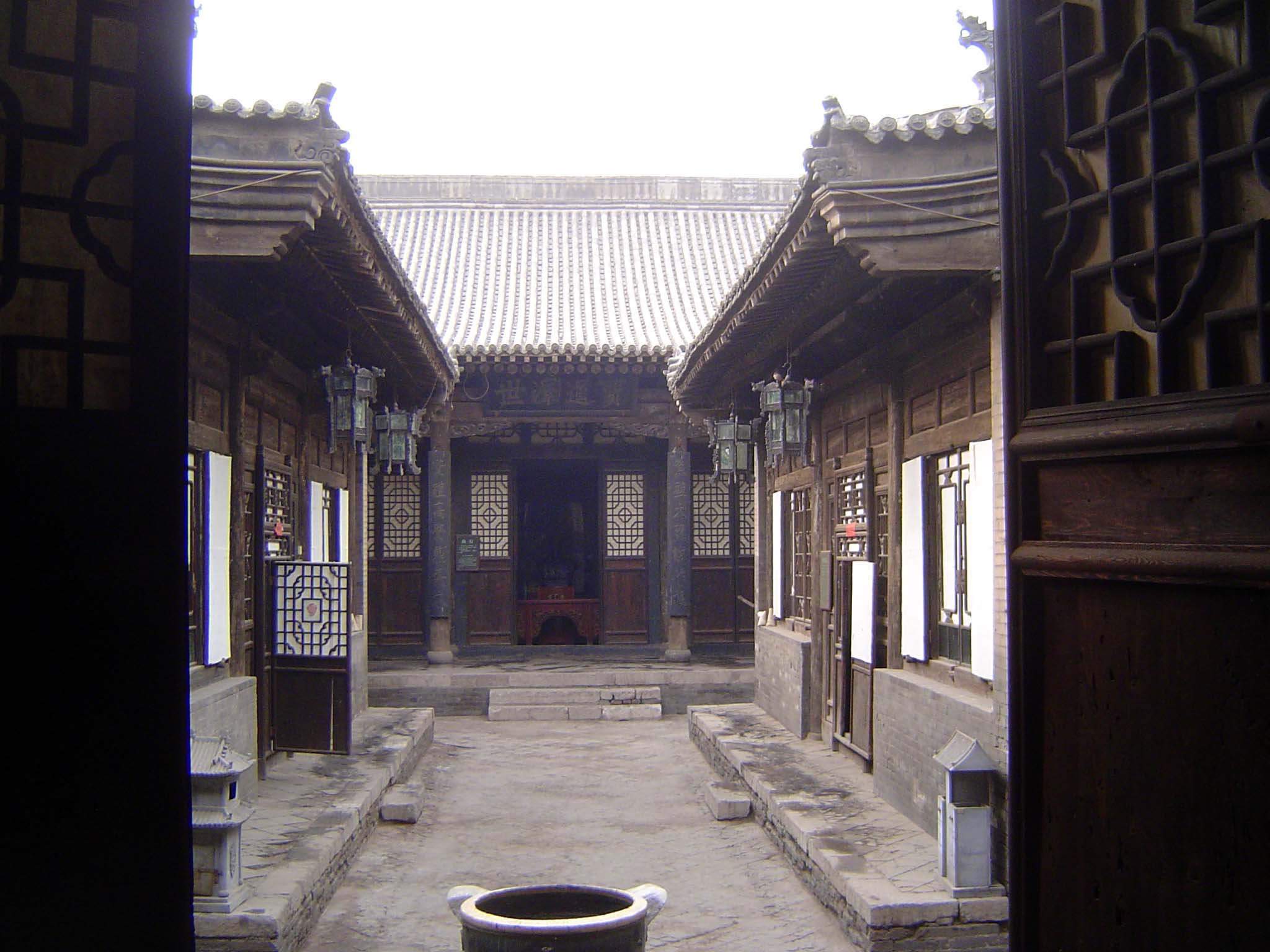 The view from the principal rooms across the courtyard.
