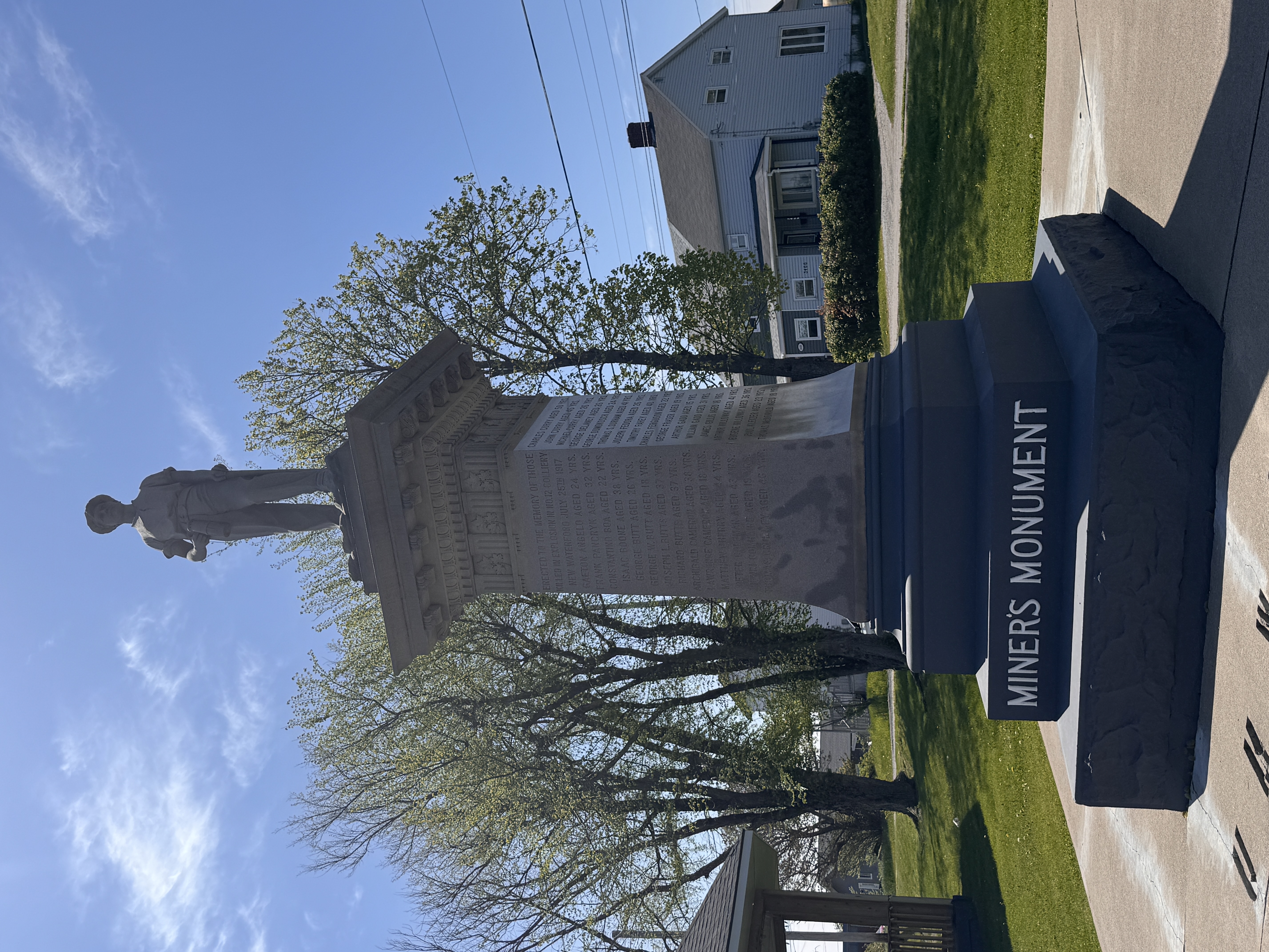 I can't leave New Waterford without stopping at the Miner's Monument erected in 1985 at William Davis Square.