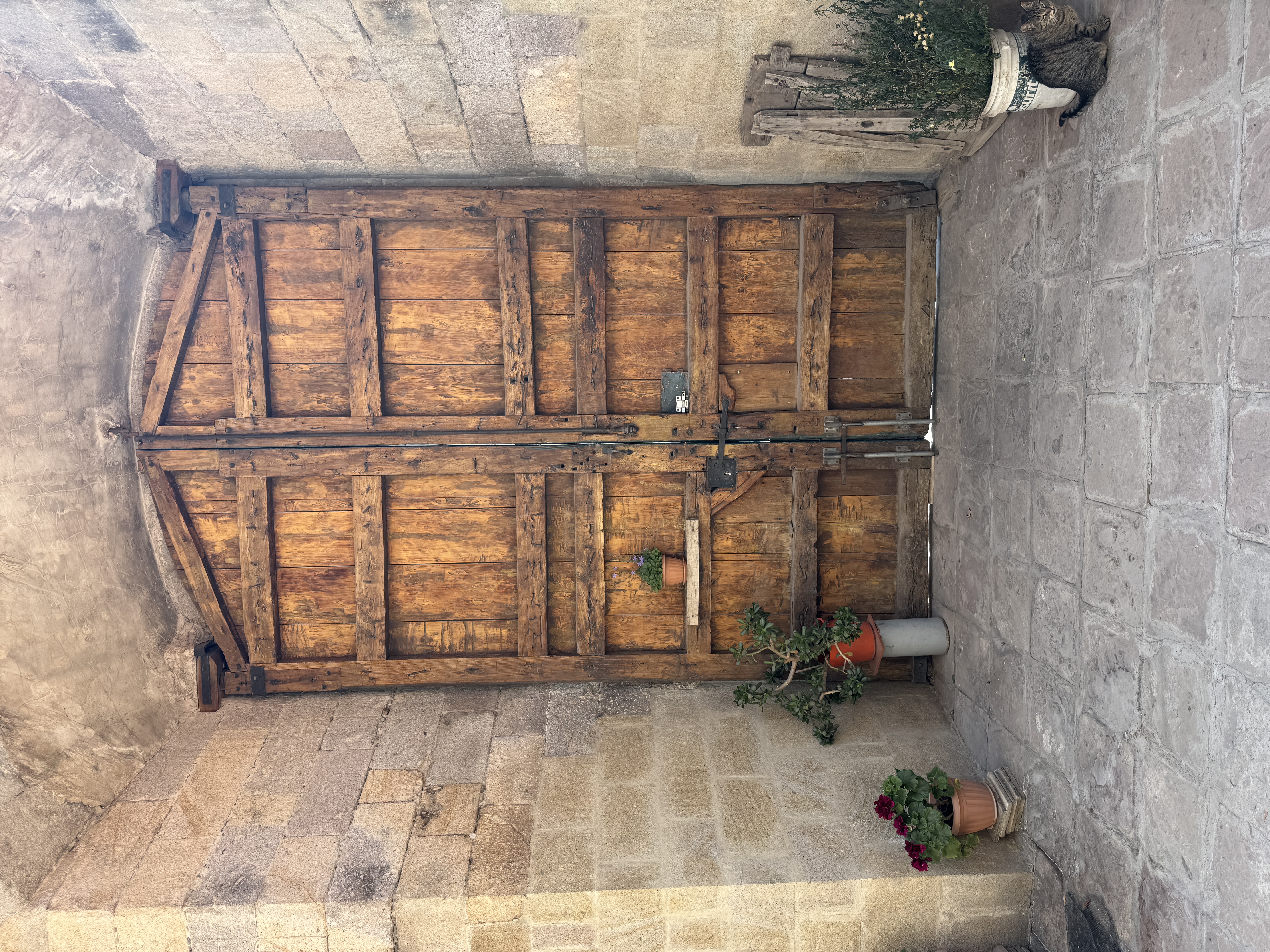 The original church doors survive, too, though they're been relocated to the back.
