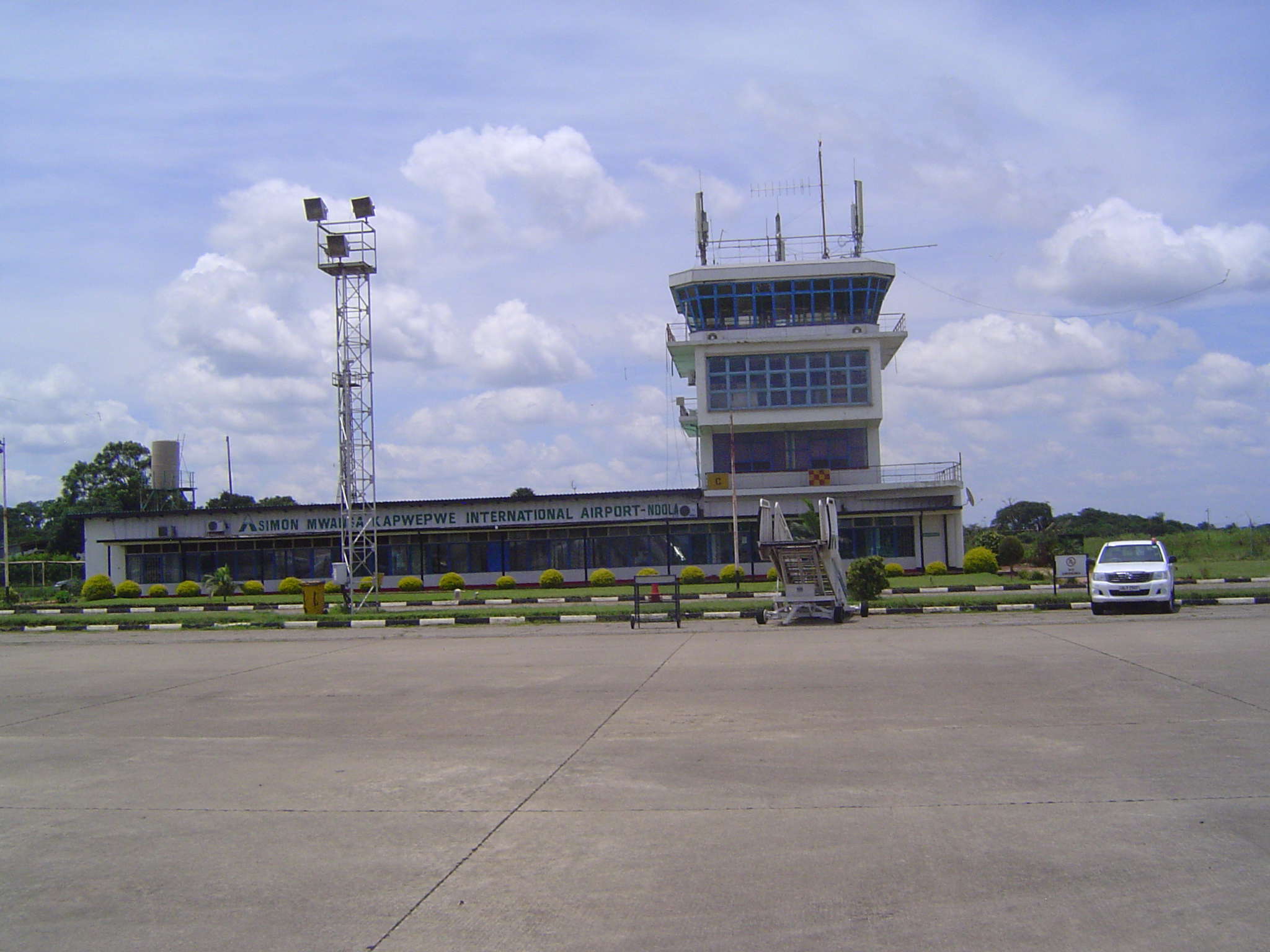 No billboards here at the Copperbelt's one commercial airport, with daily international service to Johannesburg, Addis Ababa, and Nairobi. O