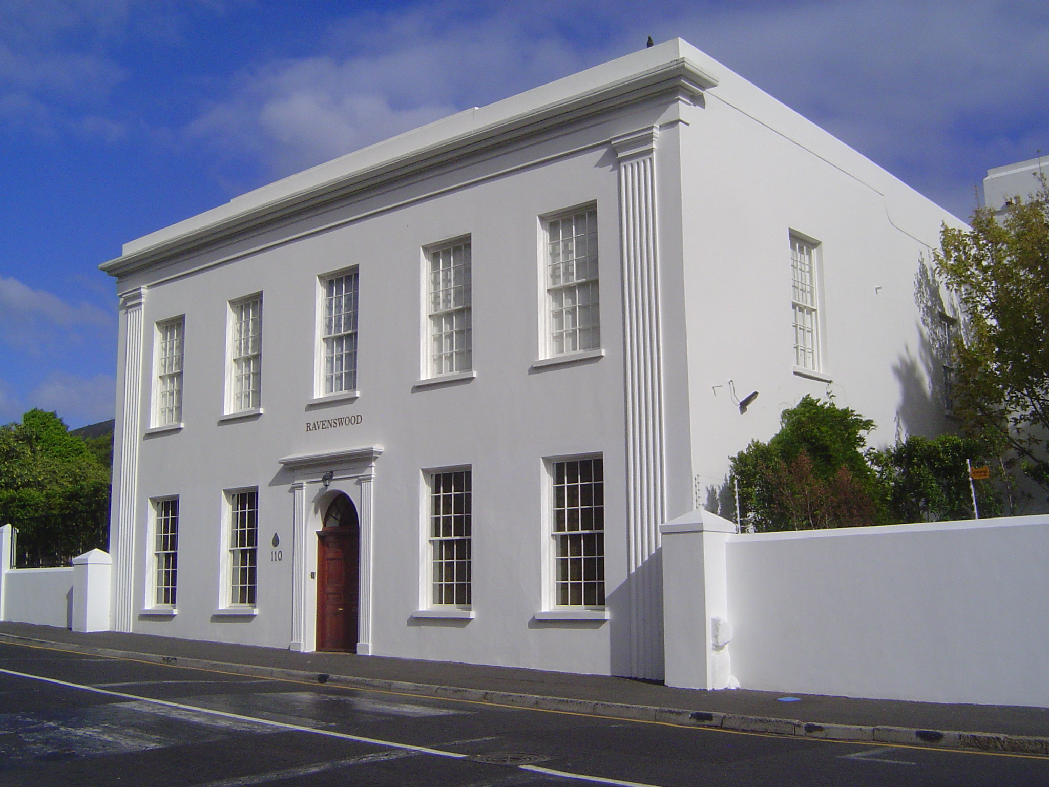 A still more severe version, built sometime between 1817 and 1835 at 110 Plein. Declared a national monument in 1971, the house was restored
