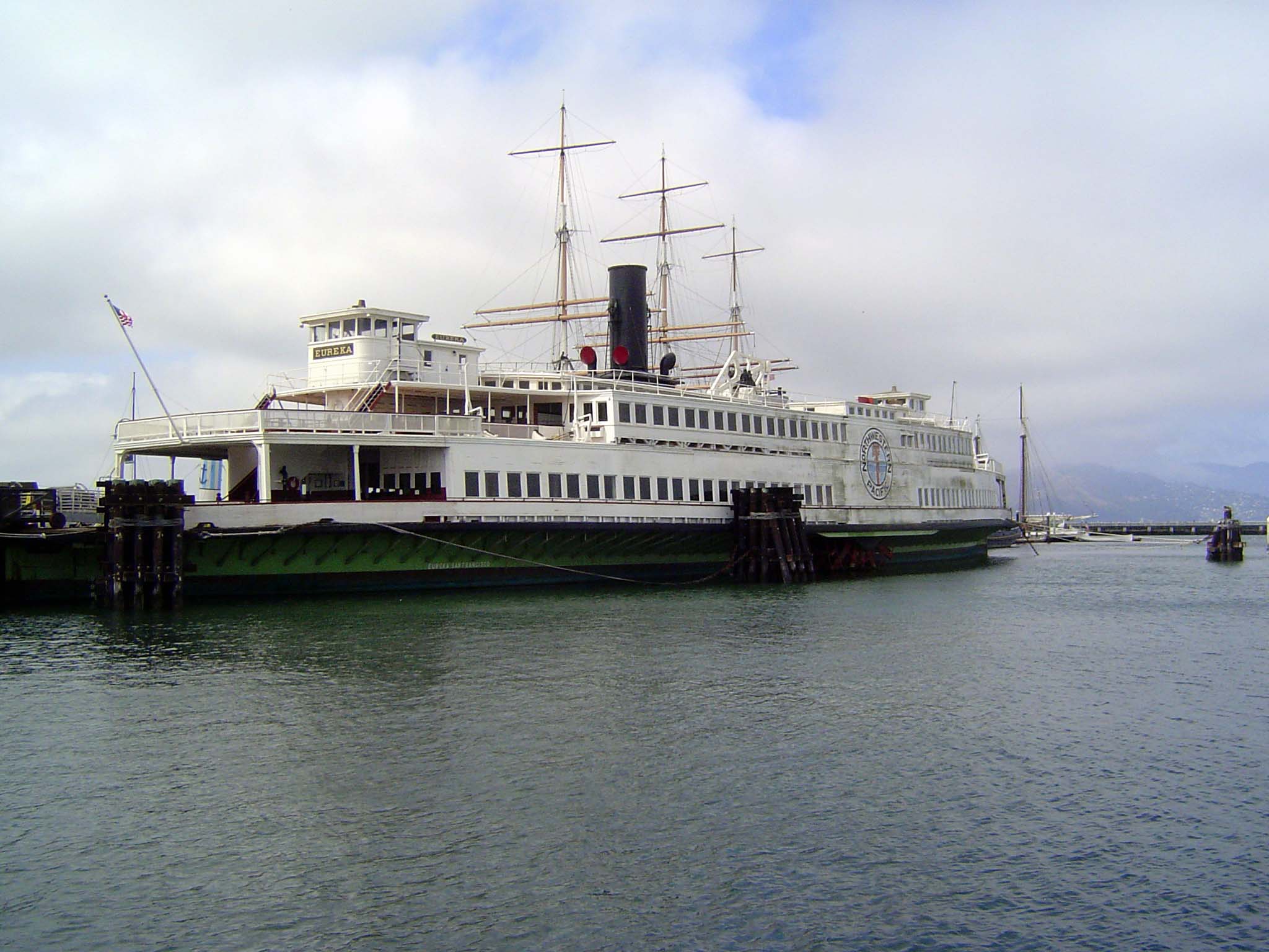 Most of the ferries are gone, but here's one of the survivors, the Eureka, originally used to take railroad cars to Marin County and the lin