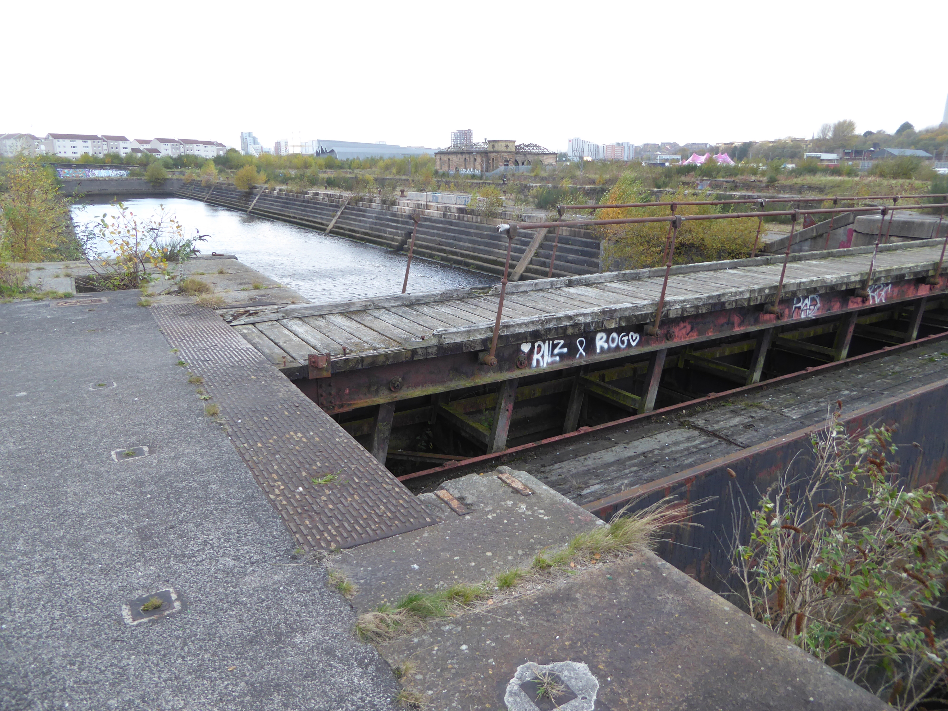 One of the docks seen from its gate.