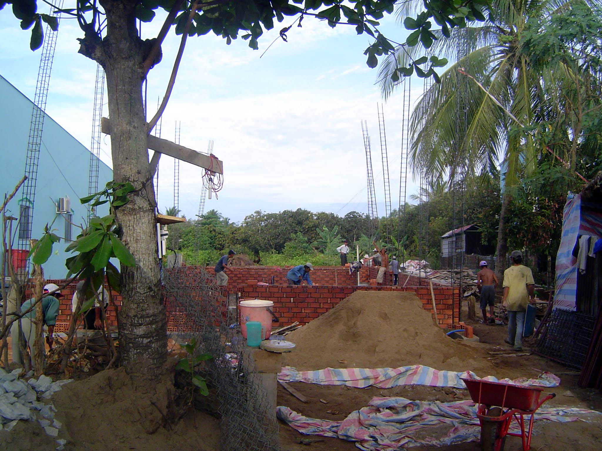 A building site.