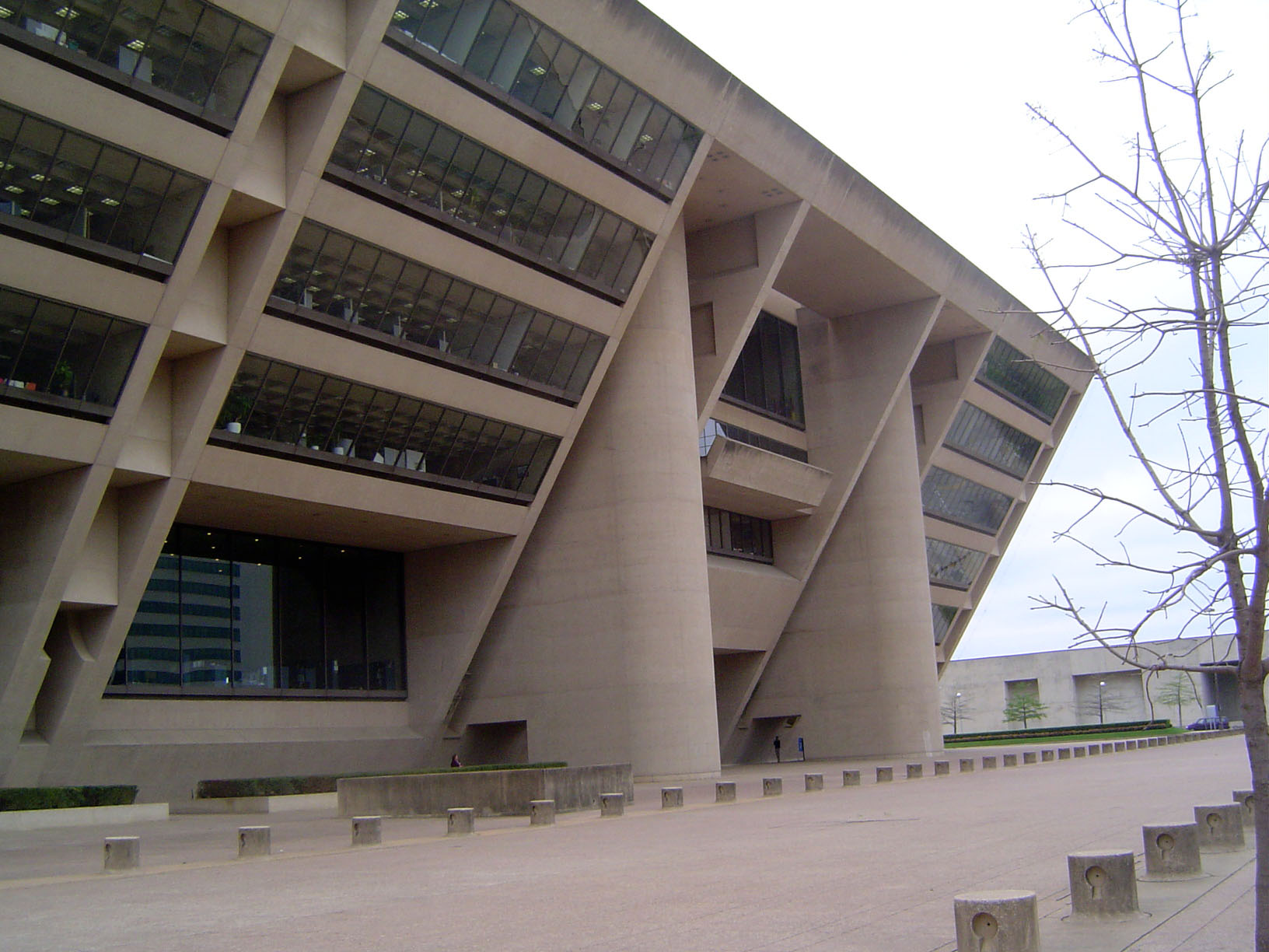 The intimidating City Hall, designed by no less than I.M. Pei and opened in 1978.